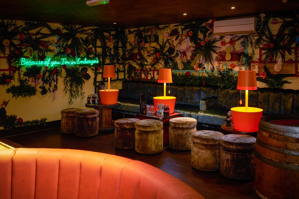 Vibrant lounge in Little Havanna, perfect for networking and casual meetings.