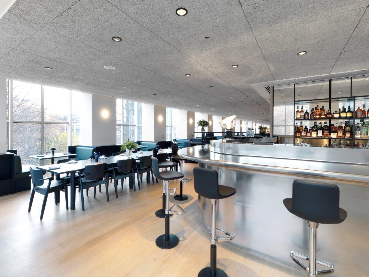 Sachs Family Park Room, modern venue with large windows for events and meetings.