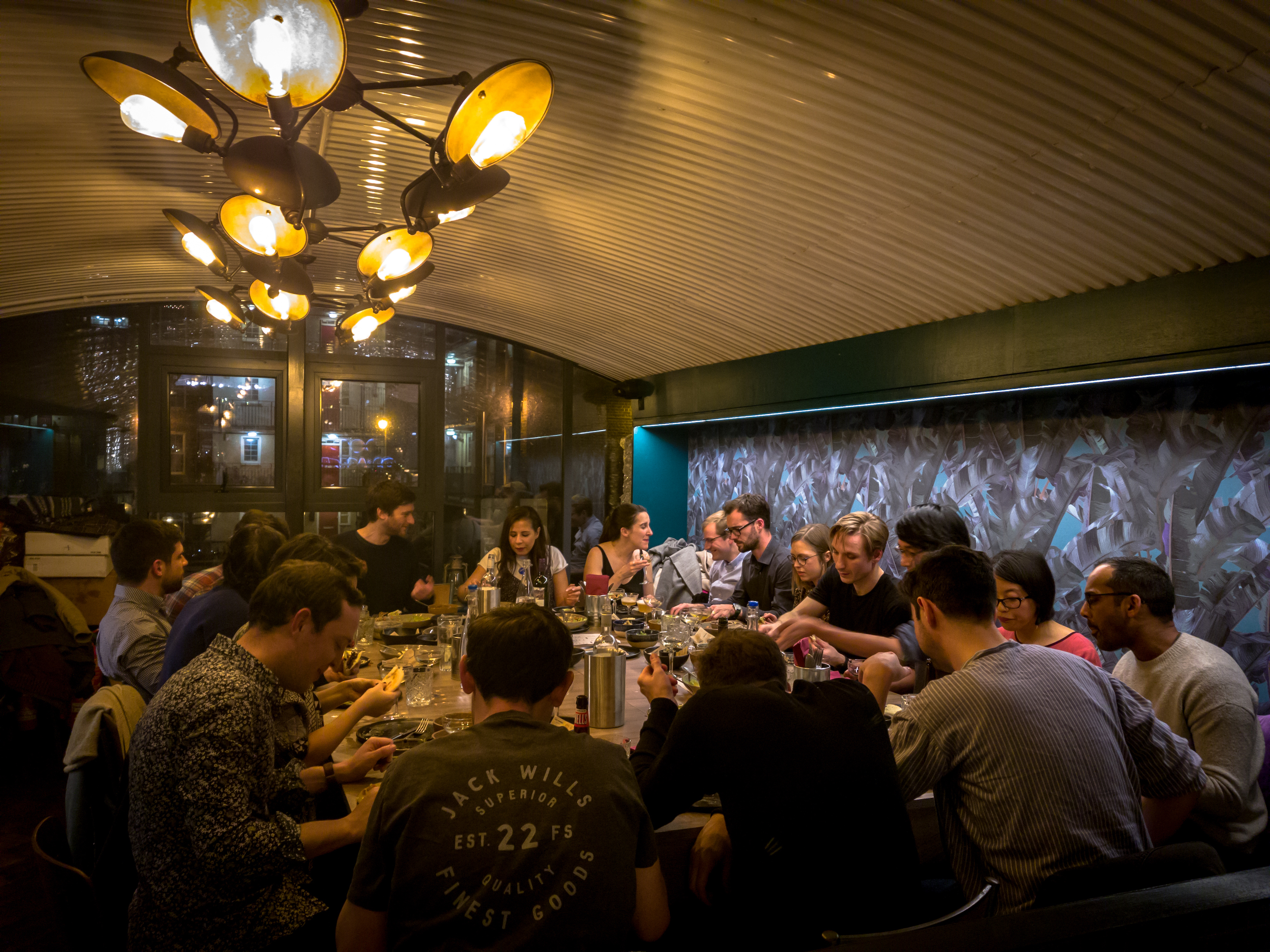 Private Mezzanine at Arepa & Co, vibrant venue for networking and team-building events.