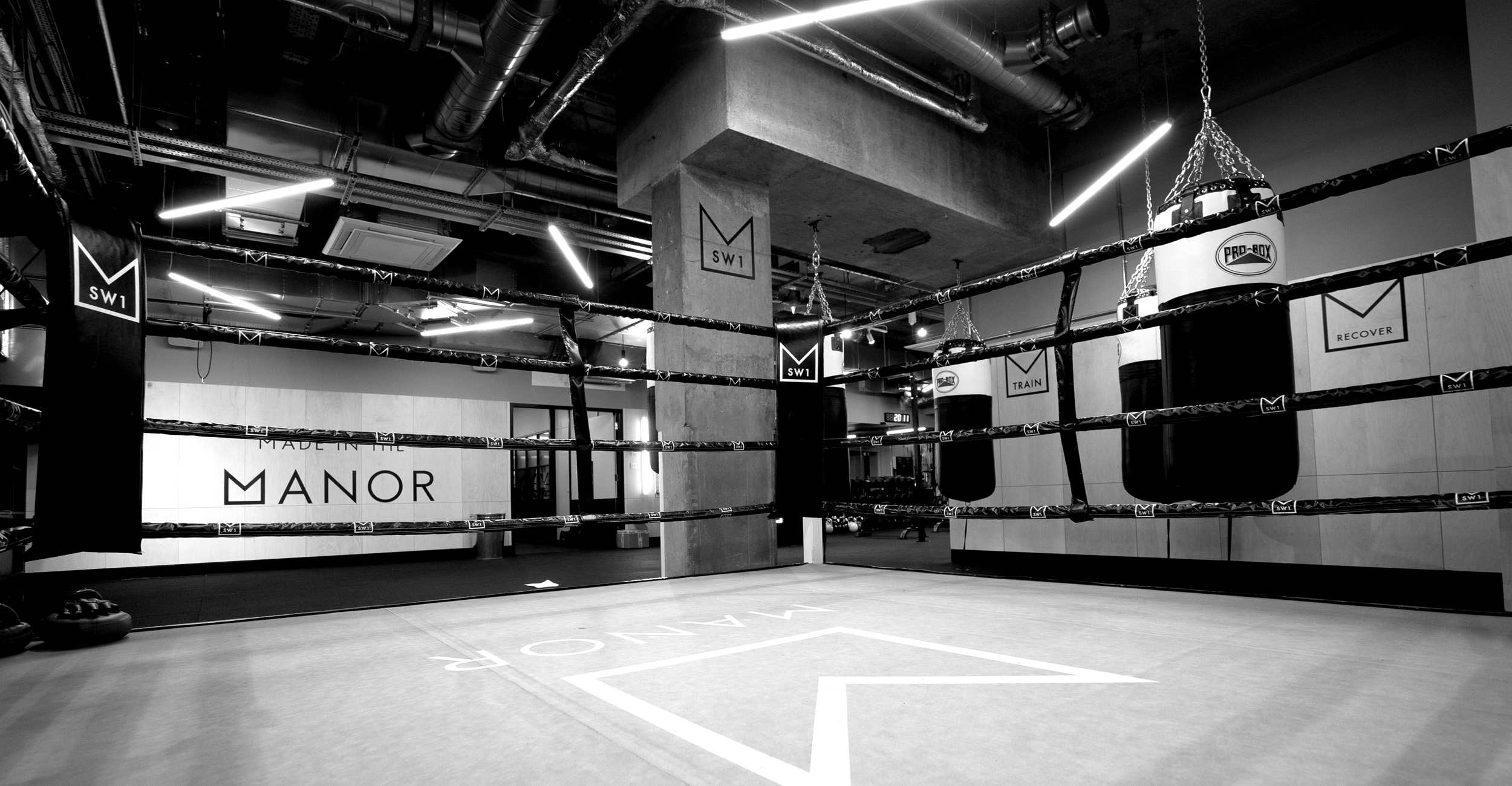 Modern boxing gym in Manor SW1, ideal for team-building events and fitness retreats.