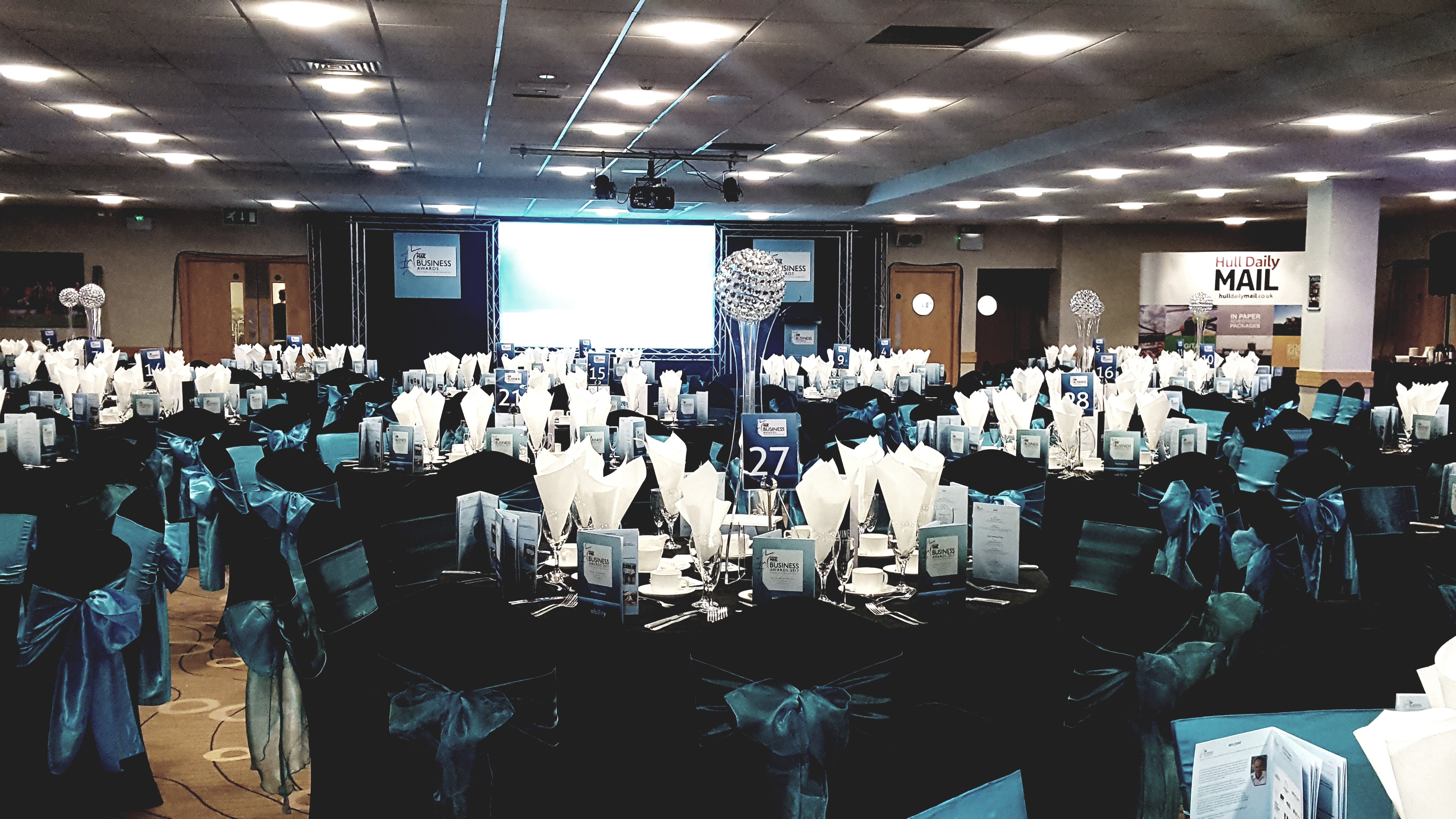 Kingston Suite at MKM Stadium, elegant event space for corporate and gala occasions.