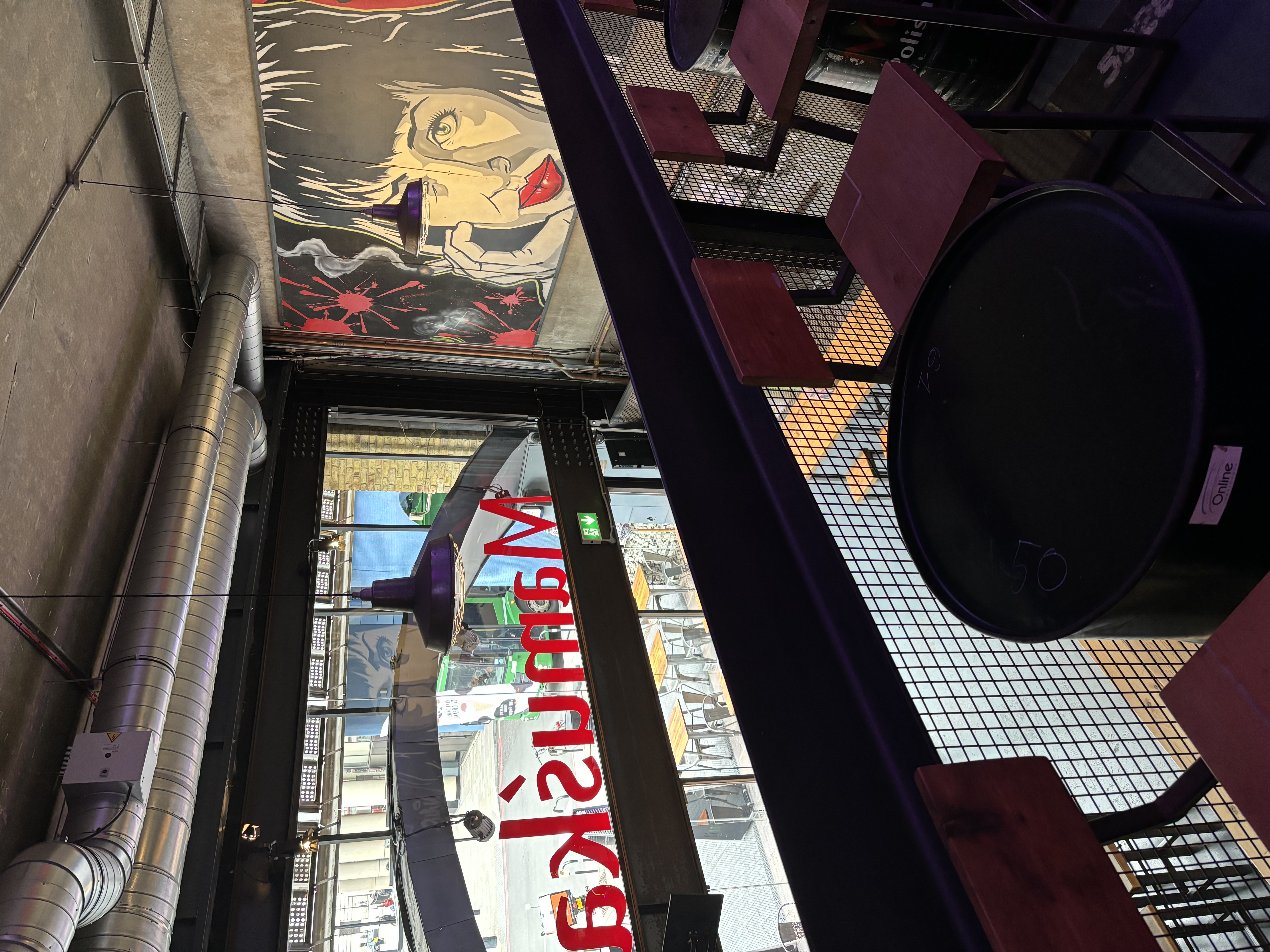 The Platform at Mamuśka! - trendy venue with vibrant art, ideal for events and meetings.