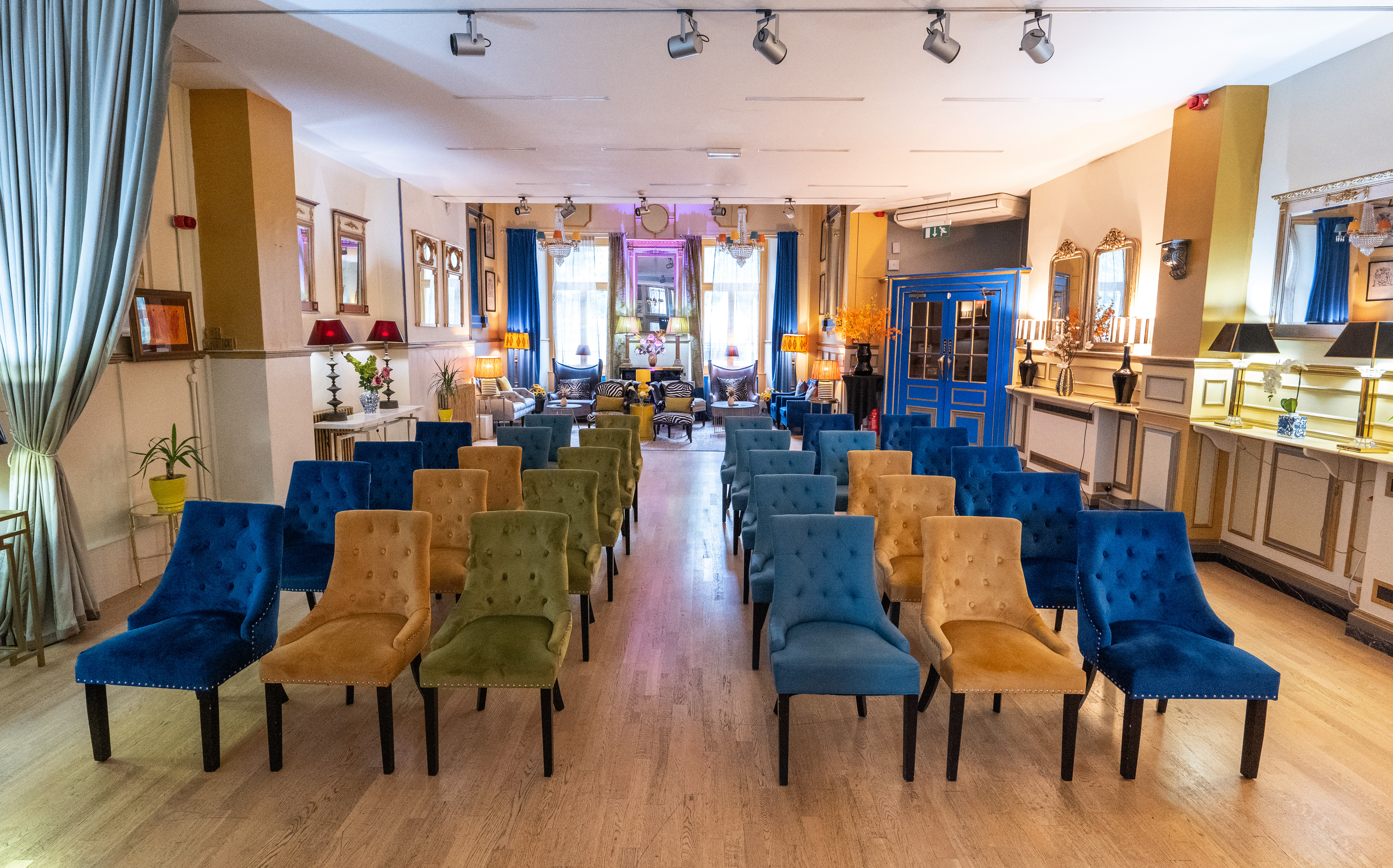 Vibrant event space at The Embassy, ideal for seminars and workshops in London.