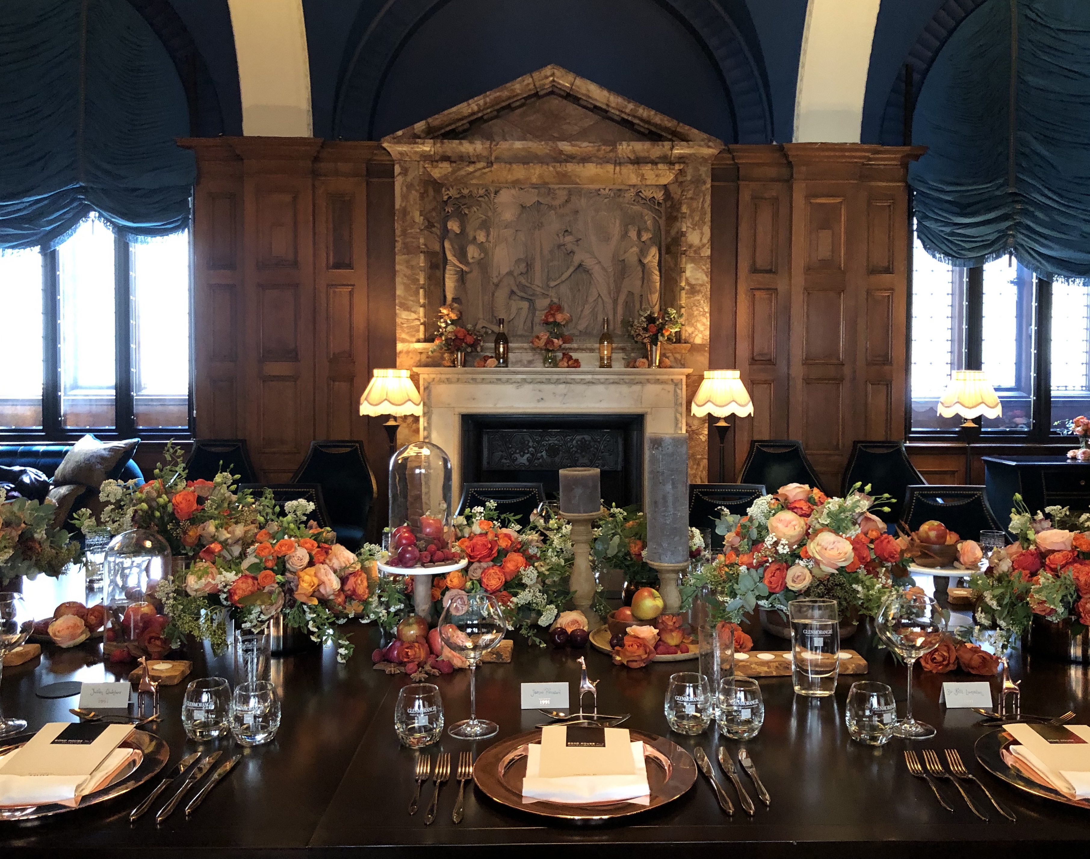 Elegant dining room at L'oscar London, ideal for corporate events and intimate gatherings.