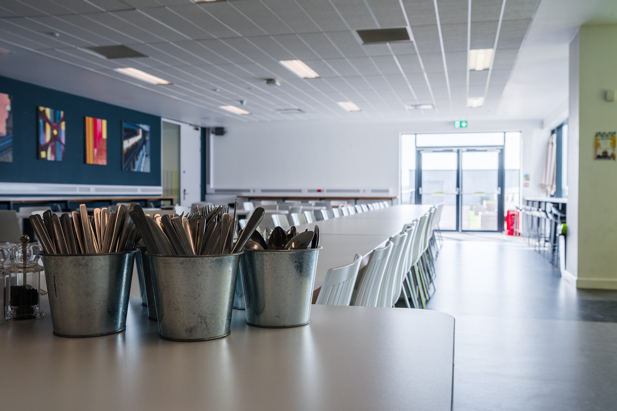 Dining space at London Academy of Excellence Tottenham, ideal for events and gatherings.