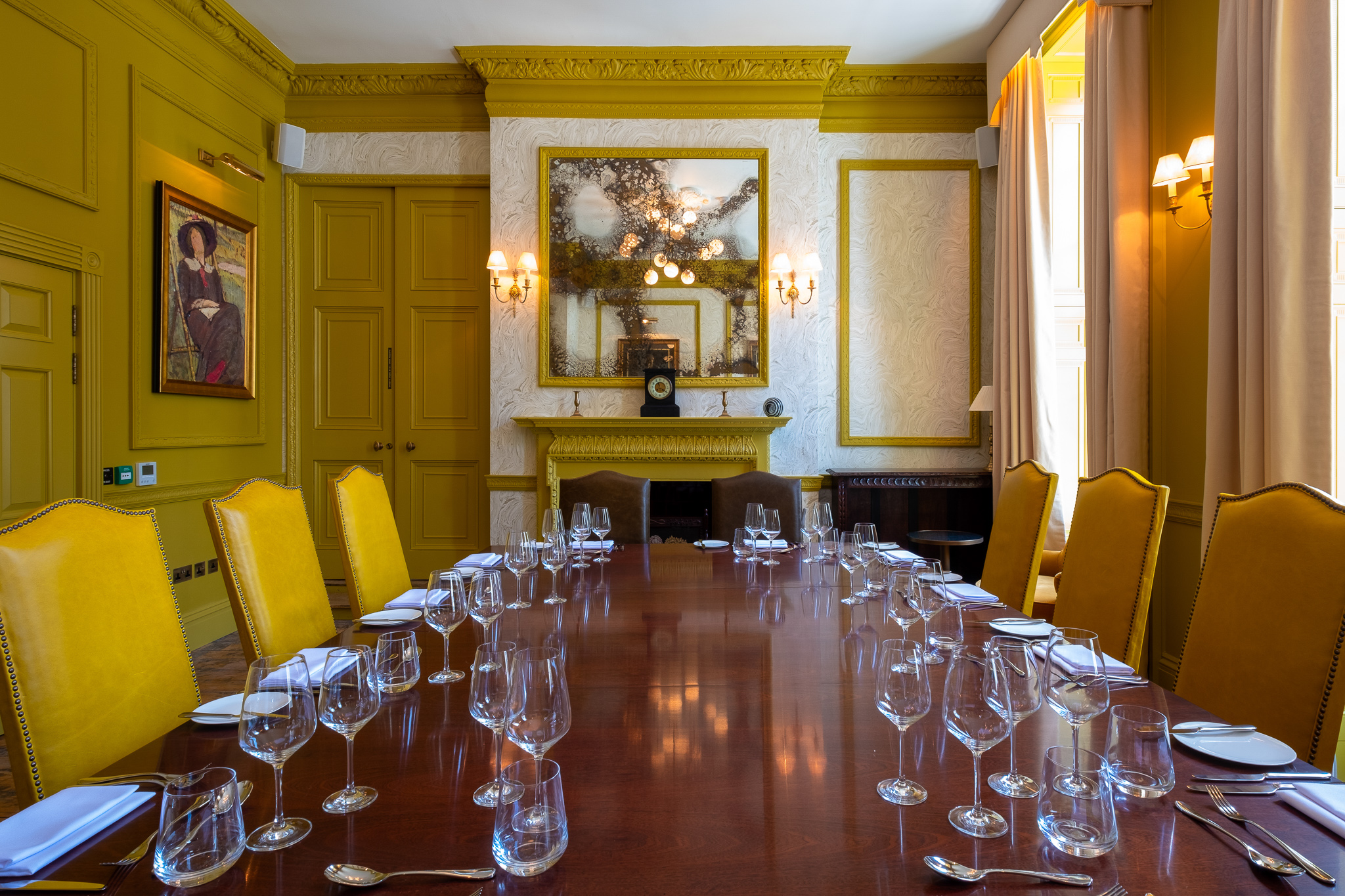 Sophisticated Portman Room with elegant decor for meetings and events.