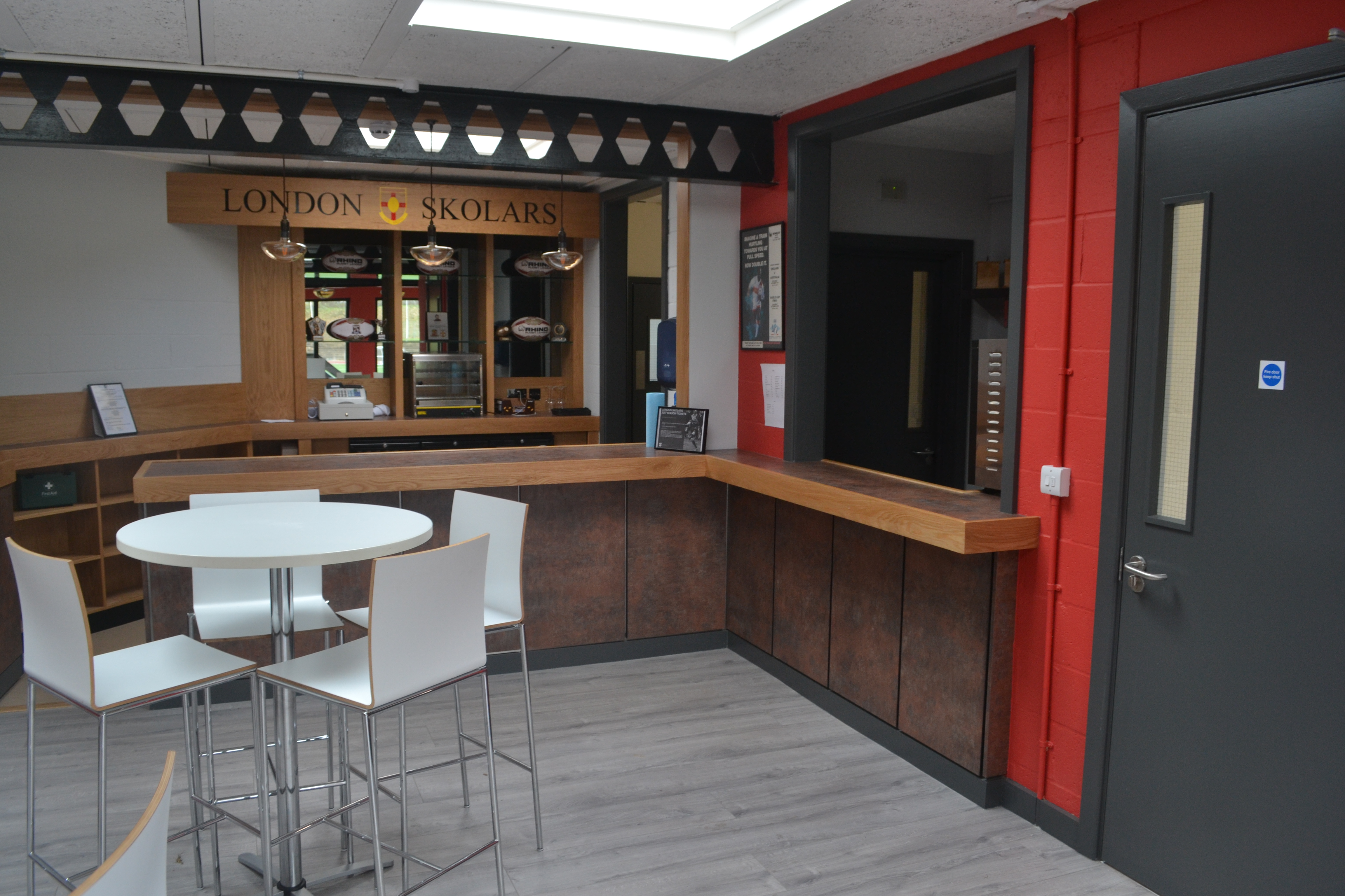 Function Room & Bar at London Skolars RLFC, modern design for networking events.