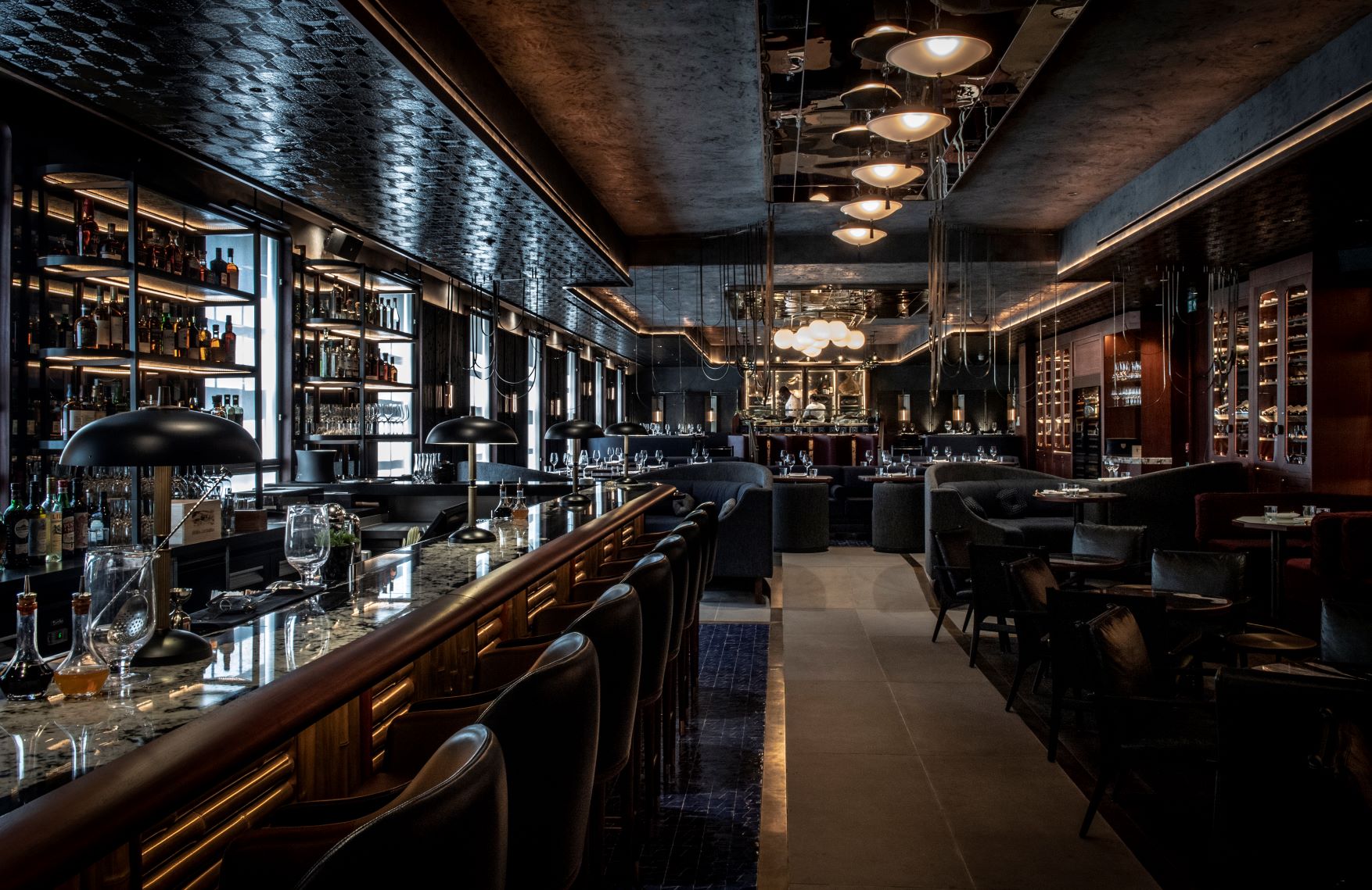 Exclusive Hire at Lucky Cat by Gordon Ramsay, elegant bar for intimate gatherings and events.