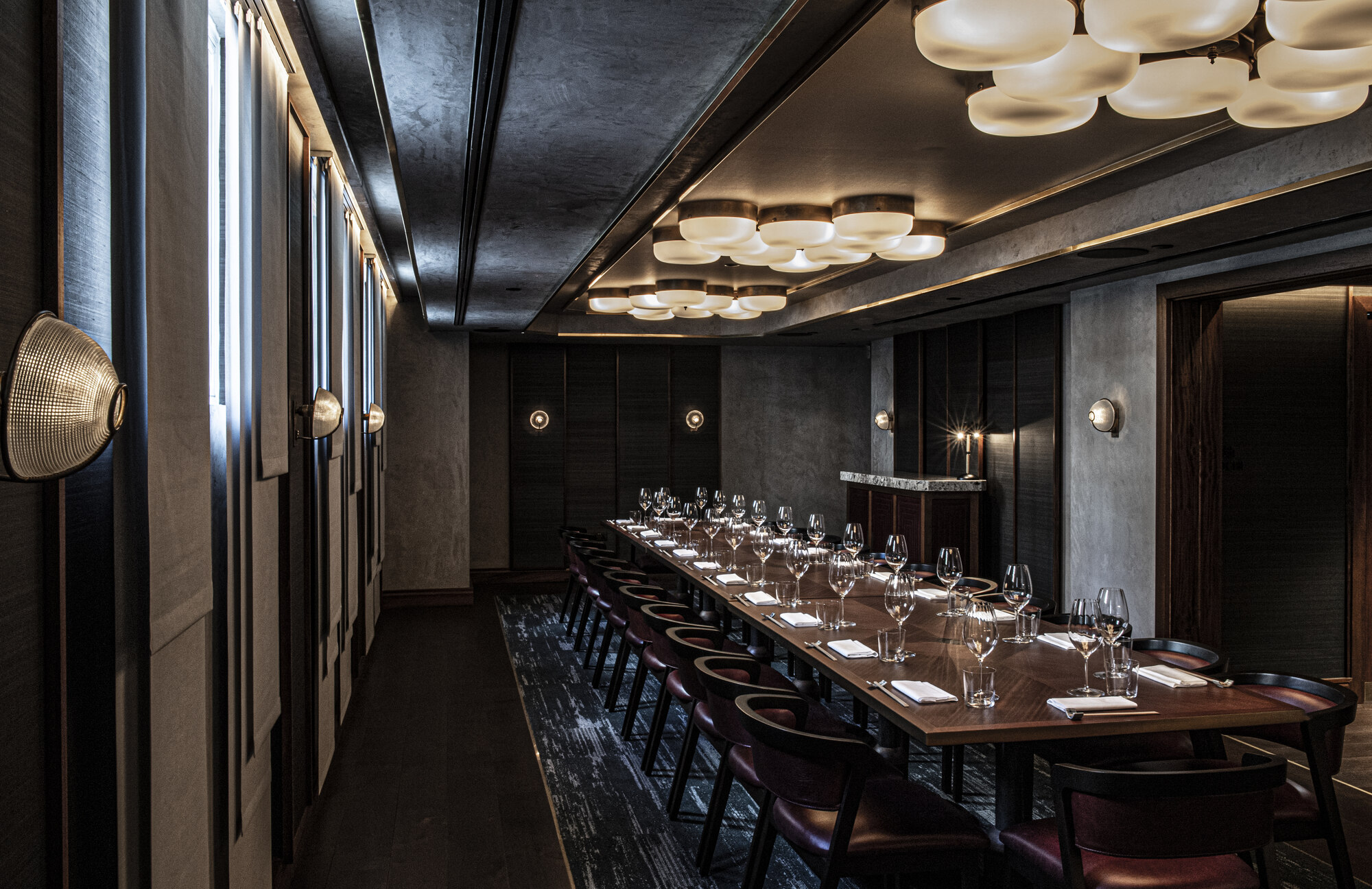 Elegant private dining room at Lucky Cat, ideal for corporate dinners and exclusive events.