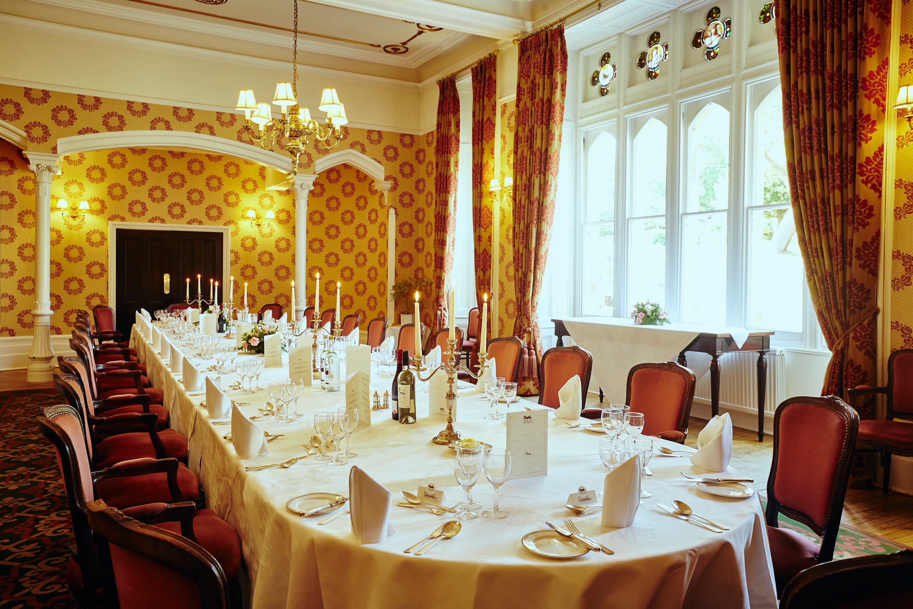 Jacob Henniker in a historic Ashdown Park Hotel boardroom for executive strategy and formal dining.