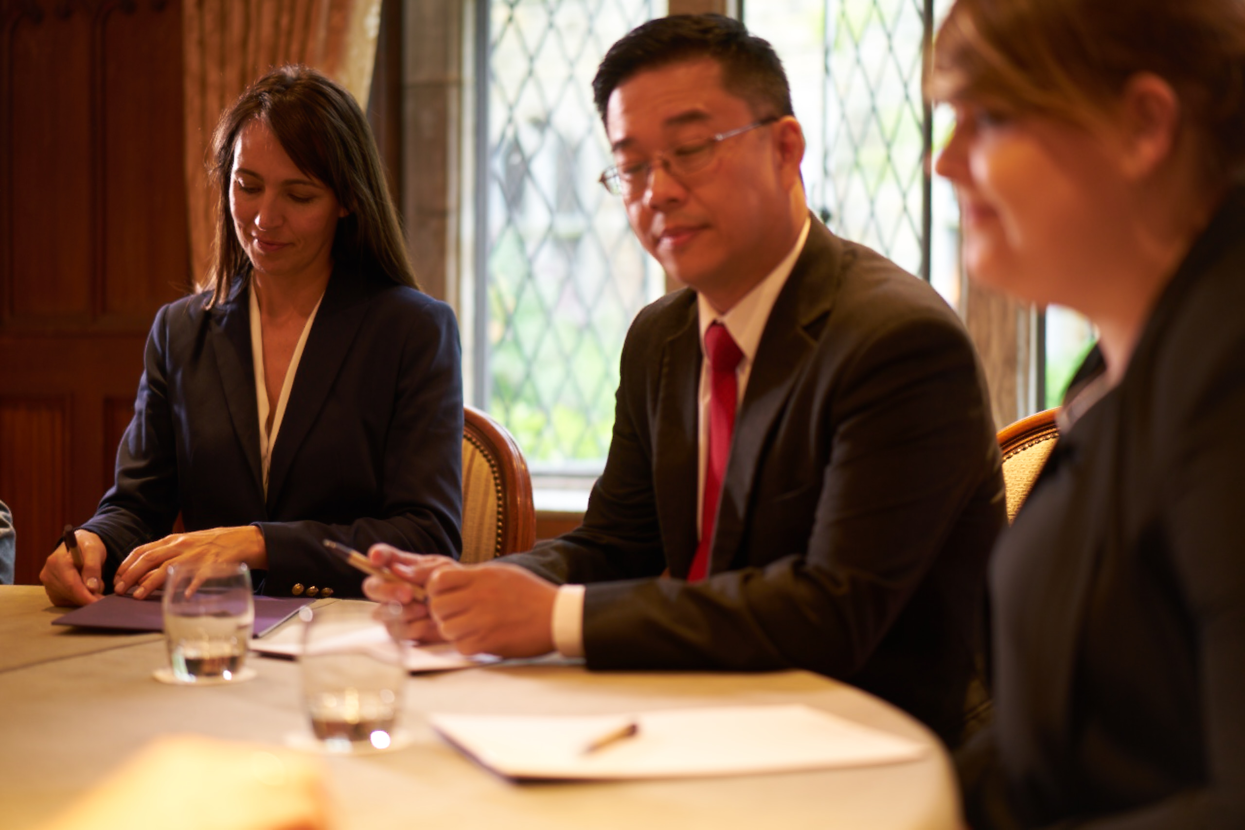 Robert Heath at Ashdown Park Hotel, engaged in a professional meeting for strategic planning.