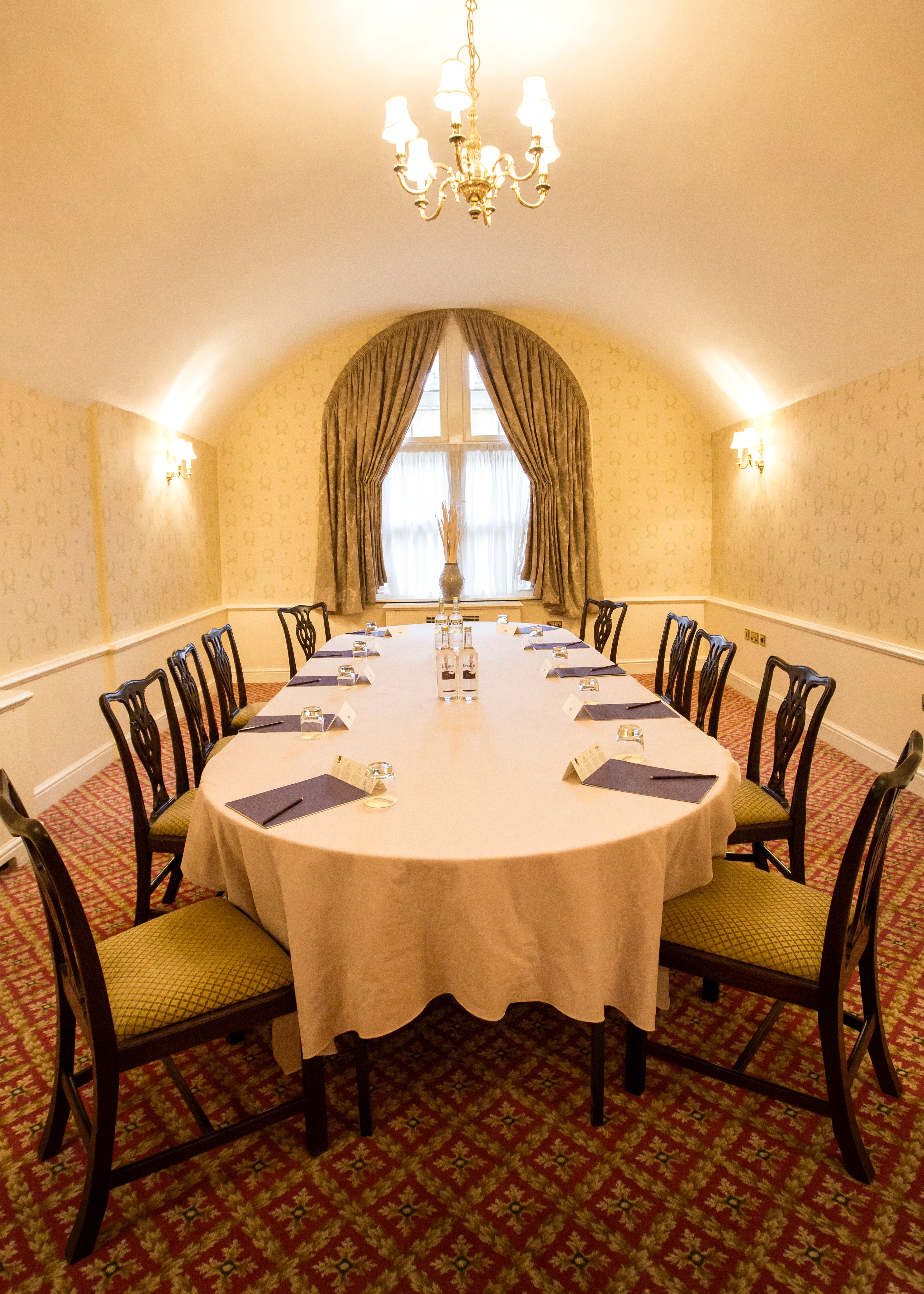 Arthur Davis in a stylish meeting room at Luton Hoo Hotel for small conferences.
