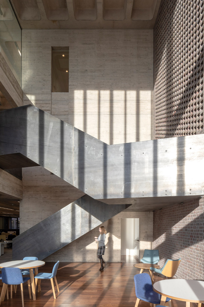 Modern staircase in Elizabeth Room, Events @ No 6, ideal for networking events.