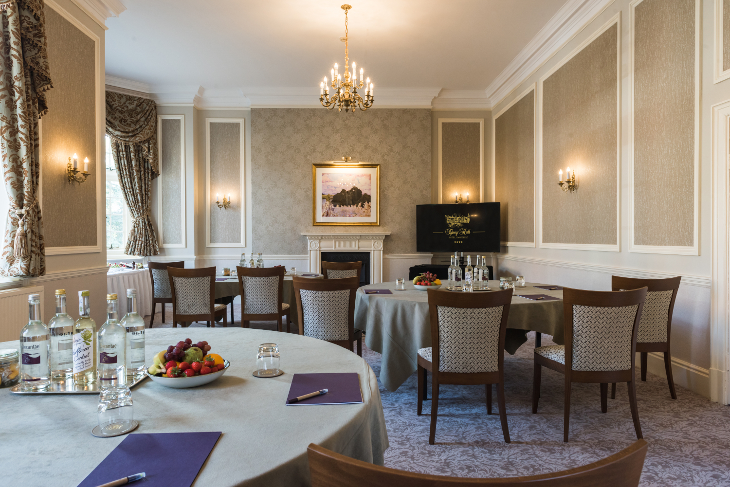Elegant meeting room at Heckfield, Tylney Hall for intimate gatherings and events.