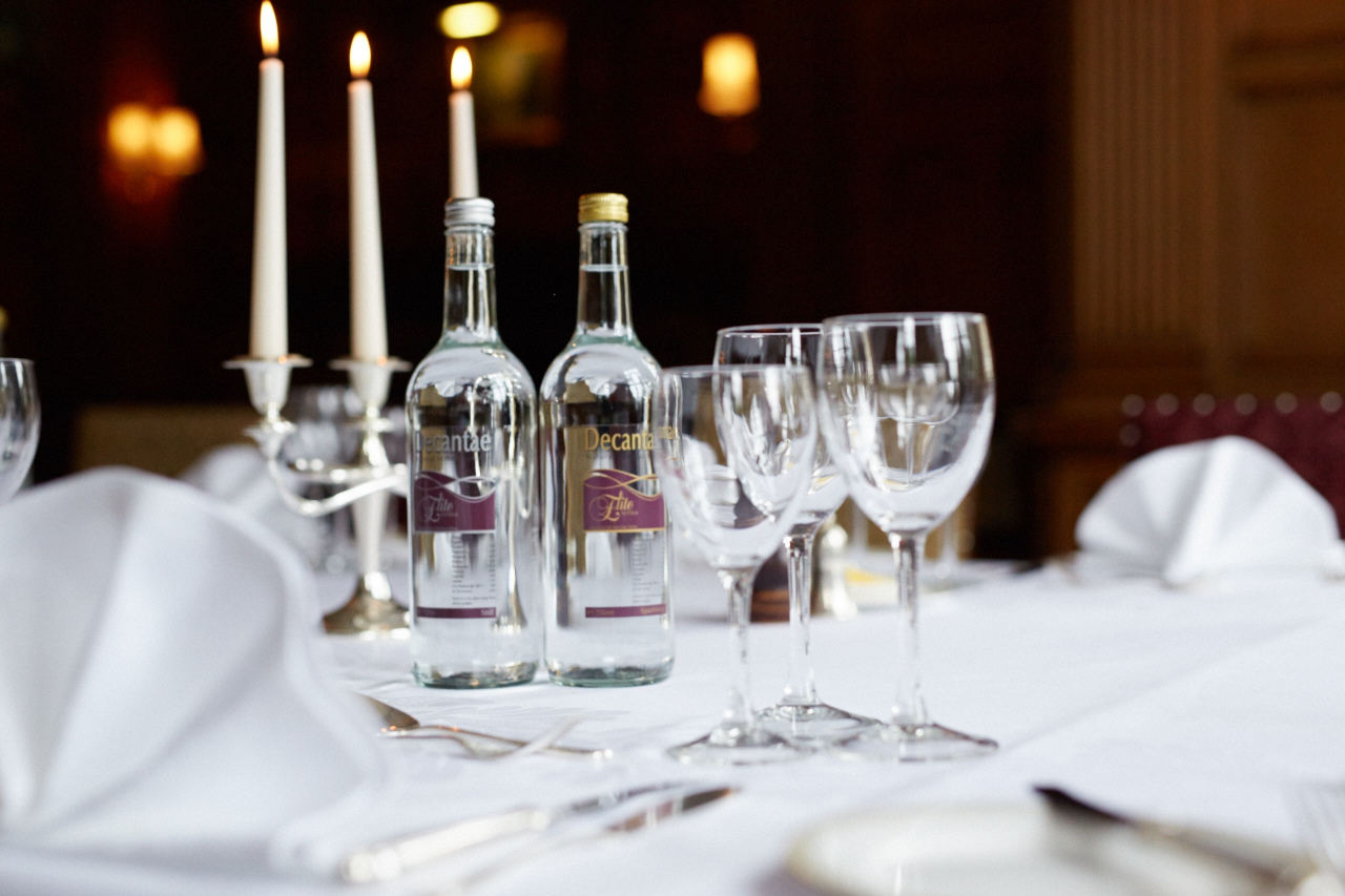 Elegant dining table setup at Tylney Hall for formal dinners and corporate events.