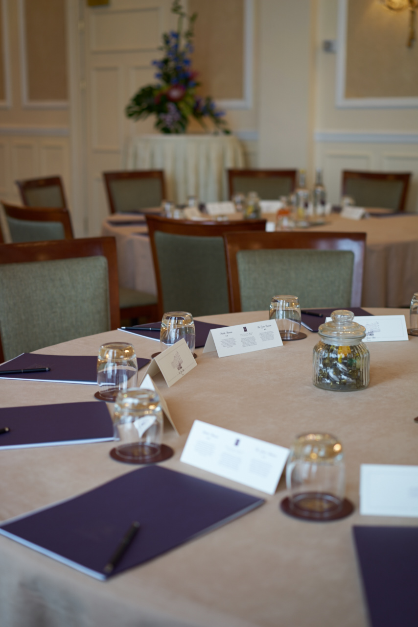 Elegant meeting setup in The Jevington Lounge, Grand Hotel Eastbourne, for productive events.