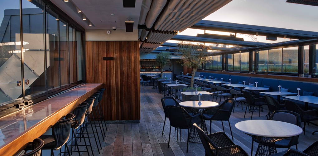 Stylish rooftop venue in Trafalgar St James for upscale events with stunning views