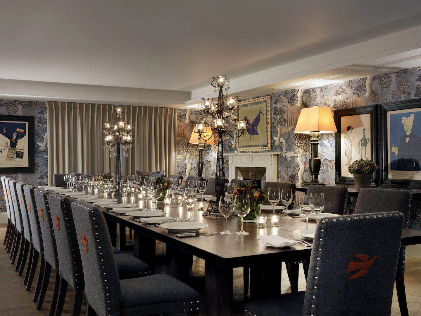 Elegant Rocklin Room at Haymarket Hotel, perfect for sophisticated meetings and events.