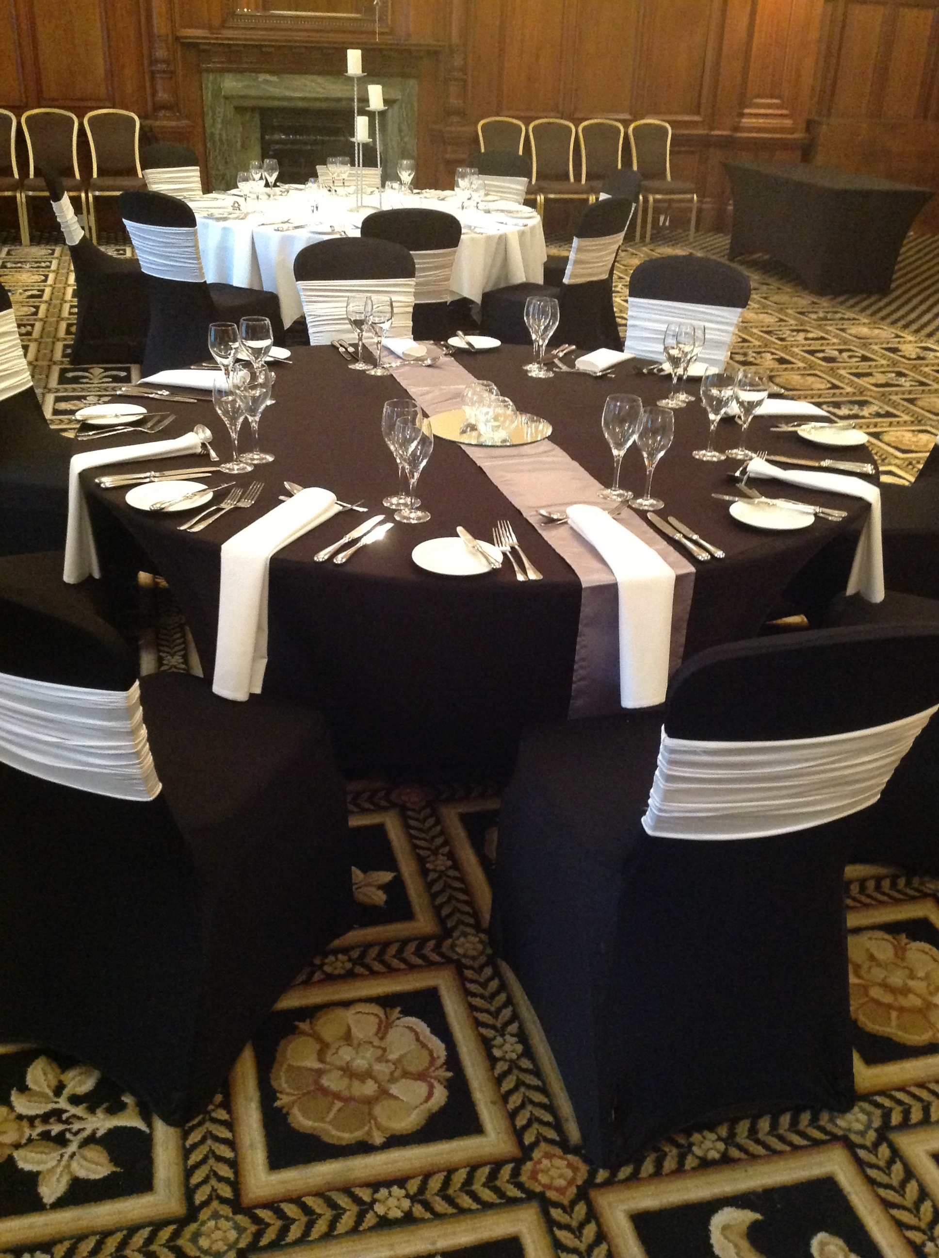 Elegant banquet table in Alexandra Suite, The Midland Manchester for weddings and corporate events.