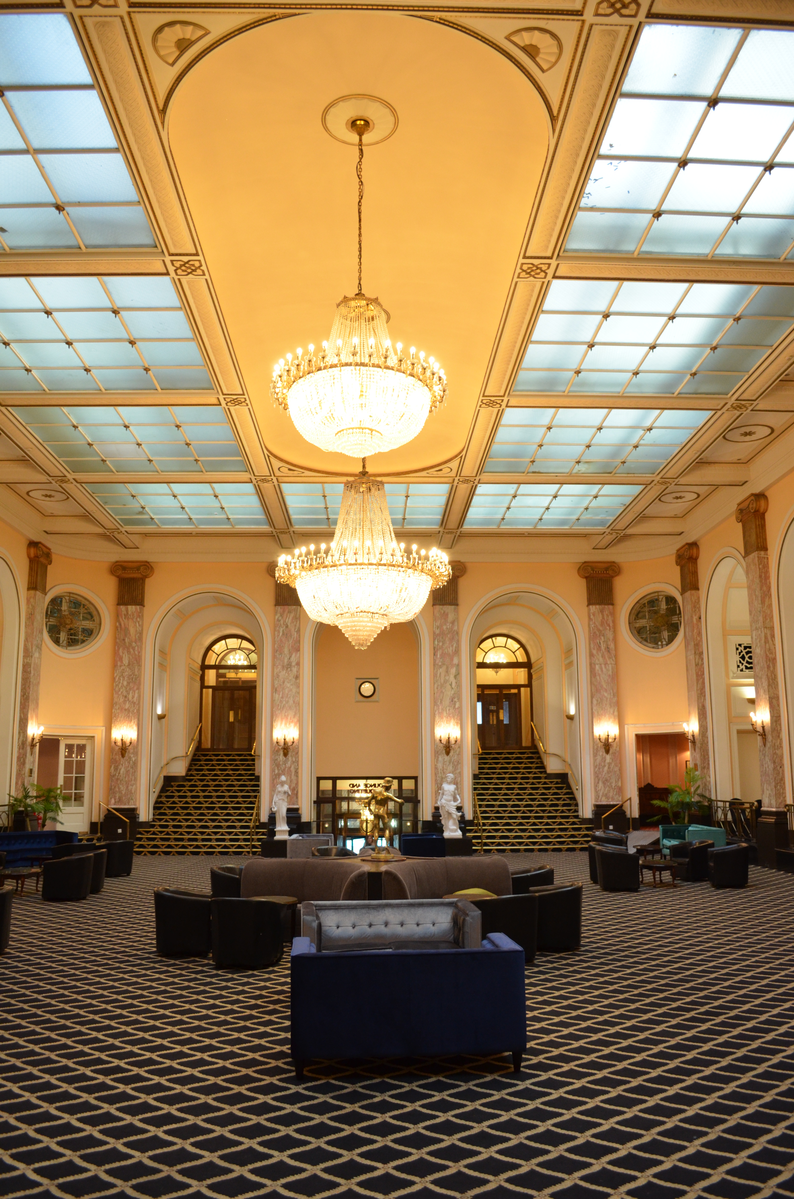 Elegant Grand Lounge at The Adelphi Hotel, ideal for upscale events and conferences.