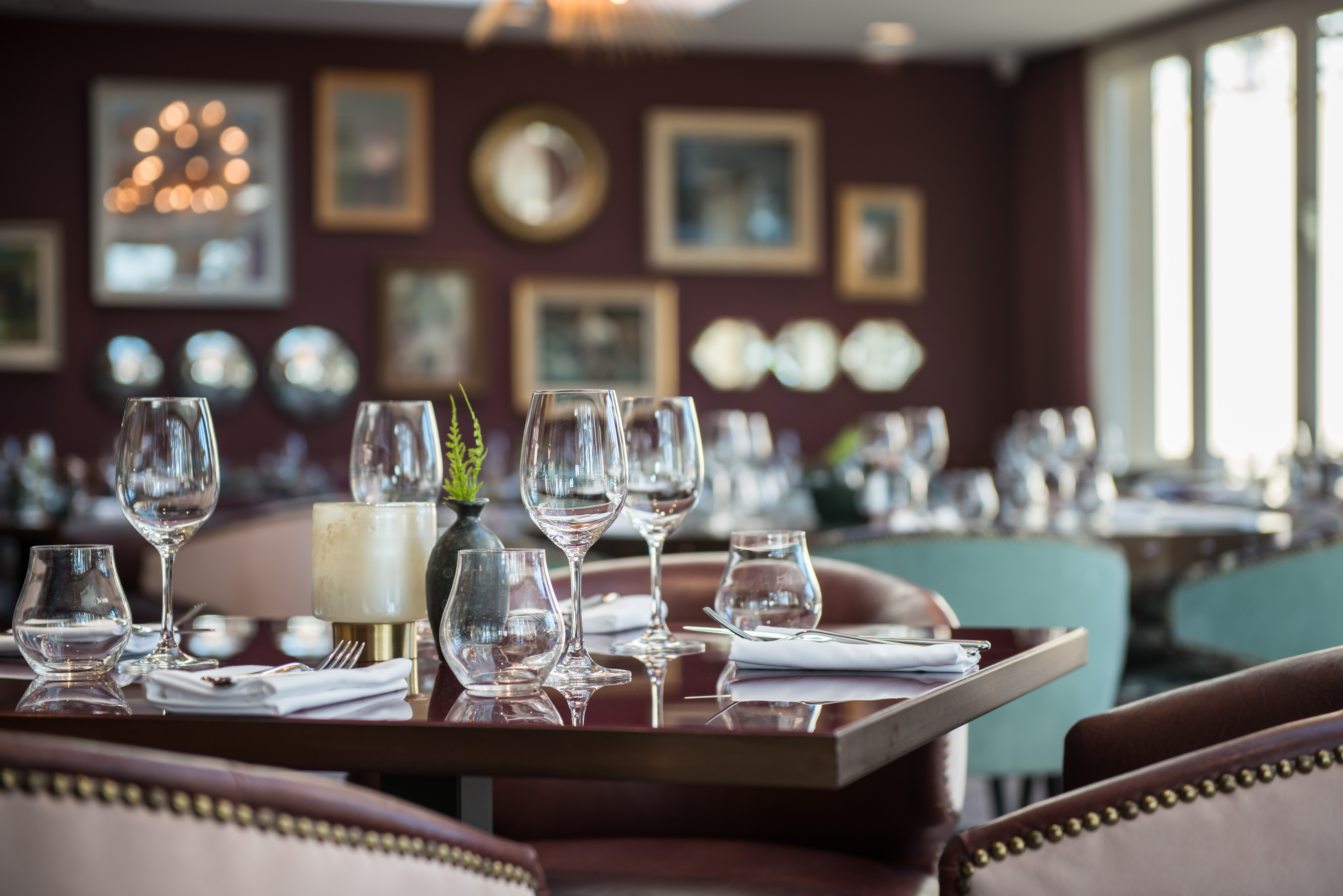 Elegant dining setup at Aldwyn's, ideal for corporate events and private gatherings.