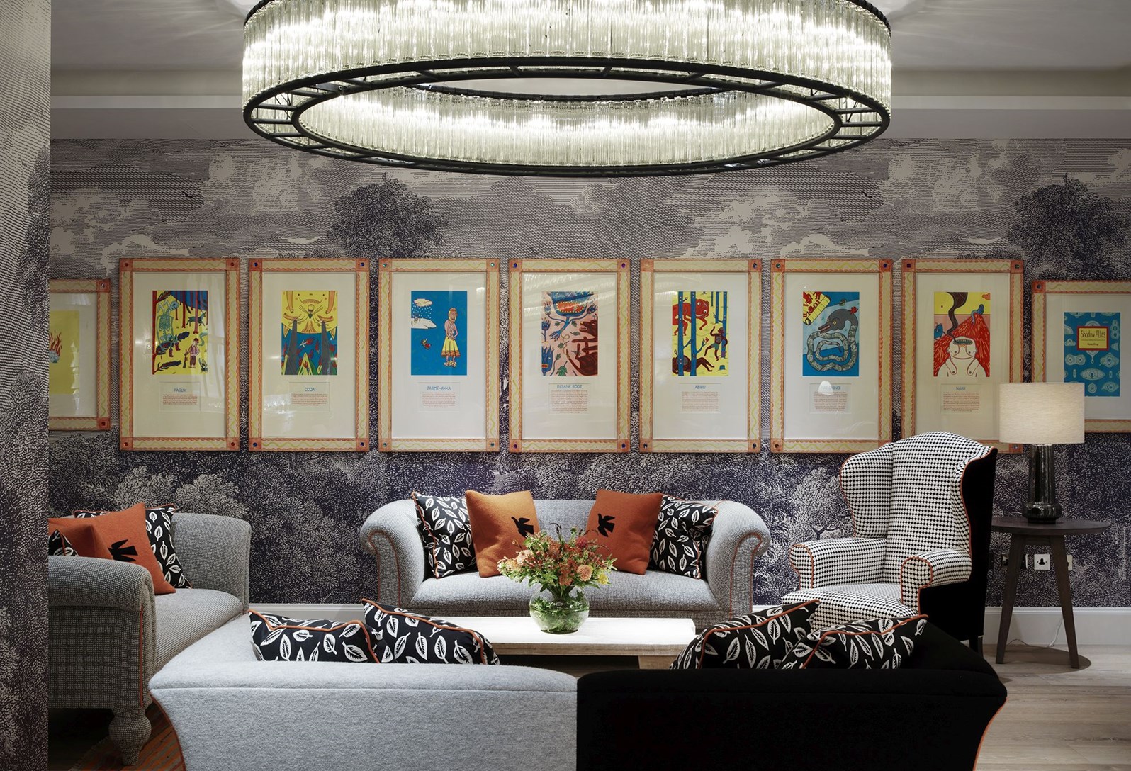 Stylish Windmill Room lounge at Ham Yard Hotel, perfect for networking events.