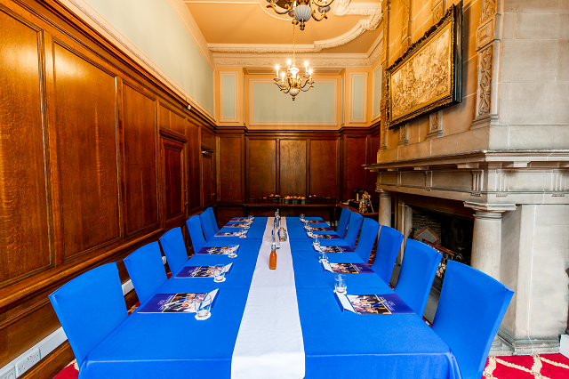 Elegant meeting room in The Adelphi Hotel, perfect for corporate events and gatherings.