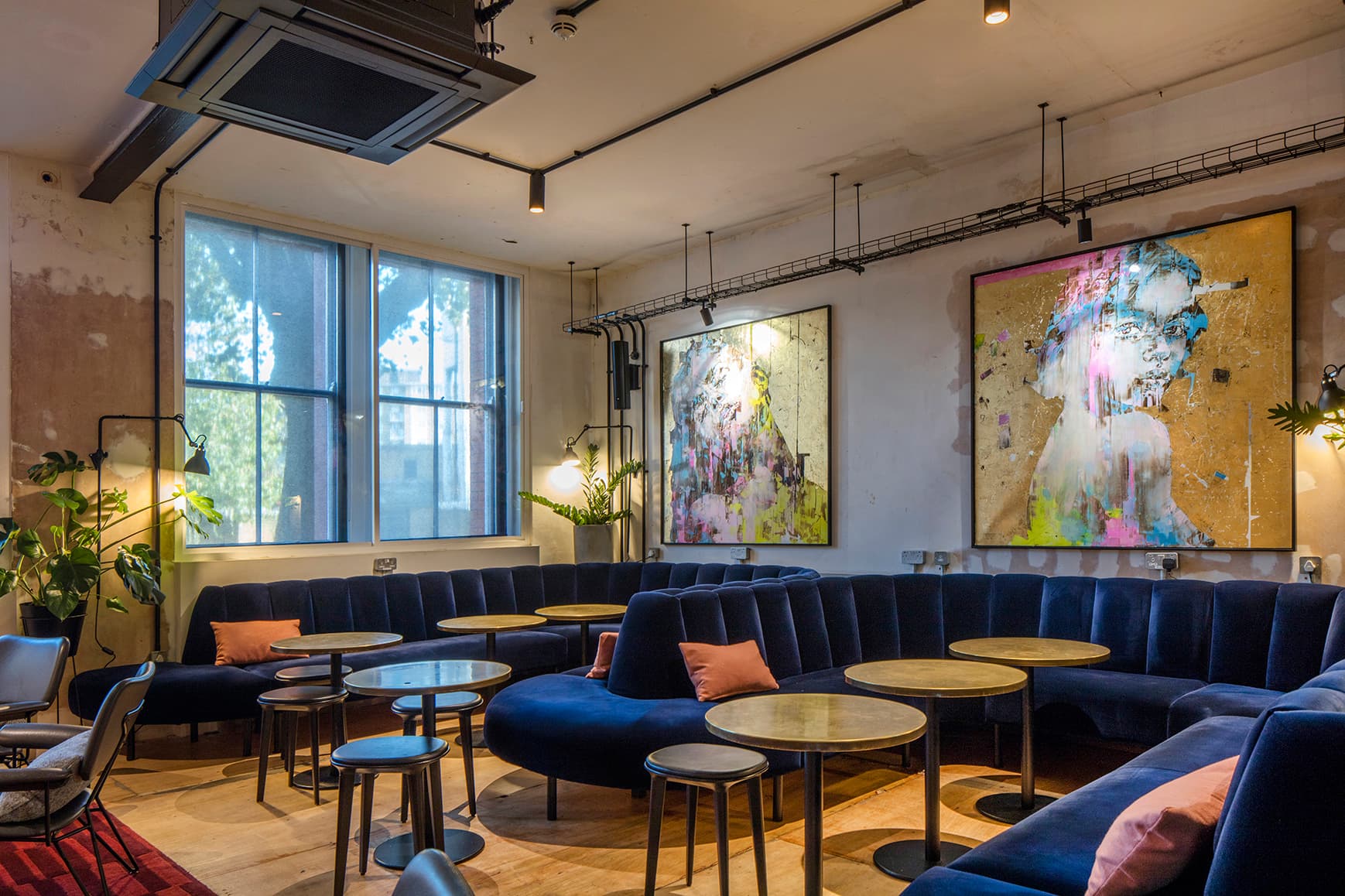 The Bar & Garden at The Ministry: café-style seating for business networking and meetings.