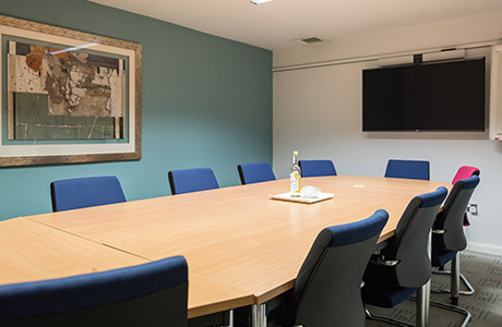 Small training room at Burleigh Court, ideal for engaging meetings and events.