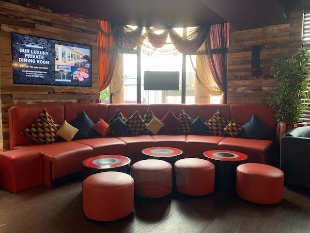 Stylish lounge at Bar Esquina, Alea Casino for private events and gatherings.