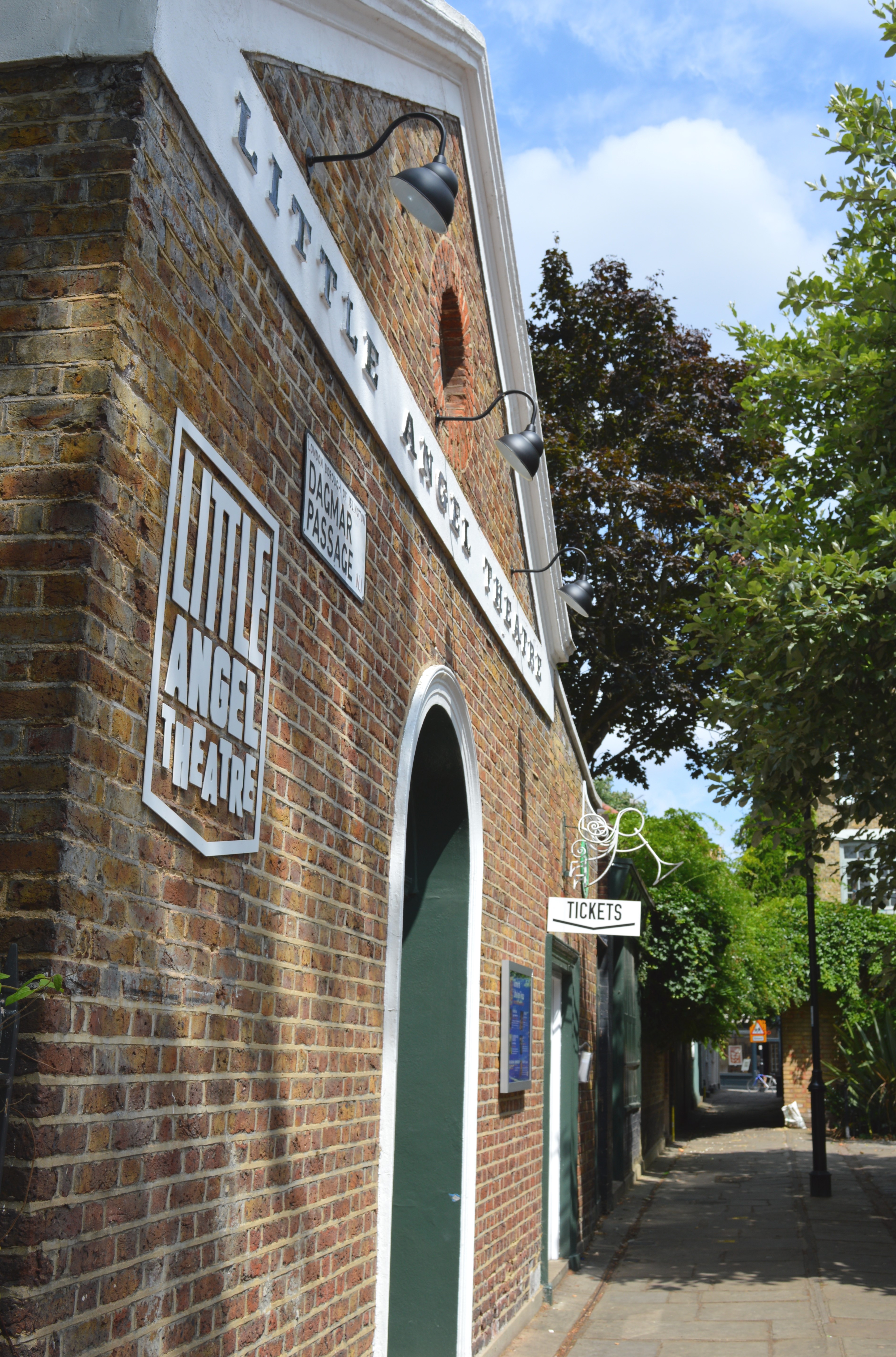 Little Angel Theatre exterior, brick facade, ideal for creative events and workshops.