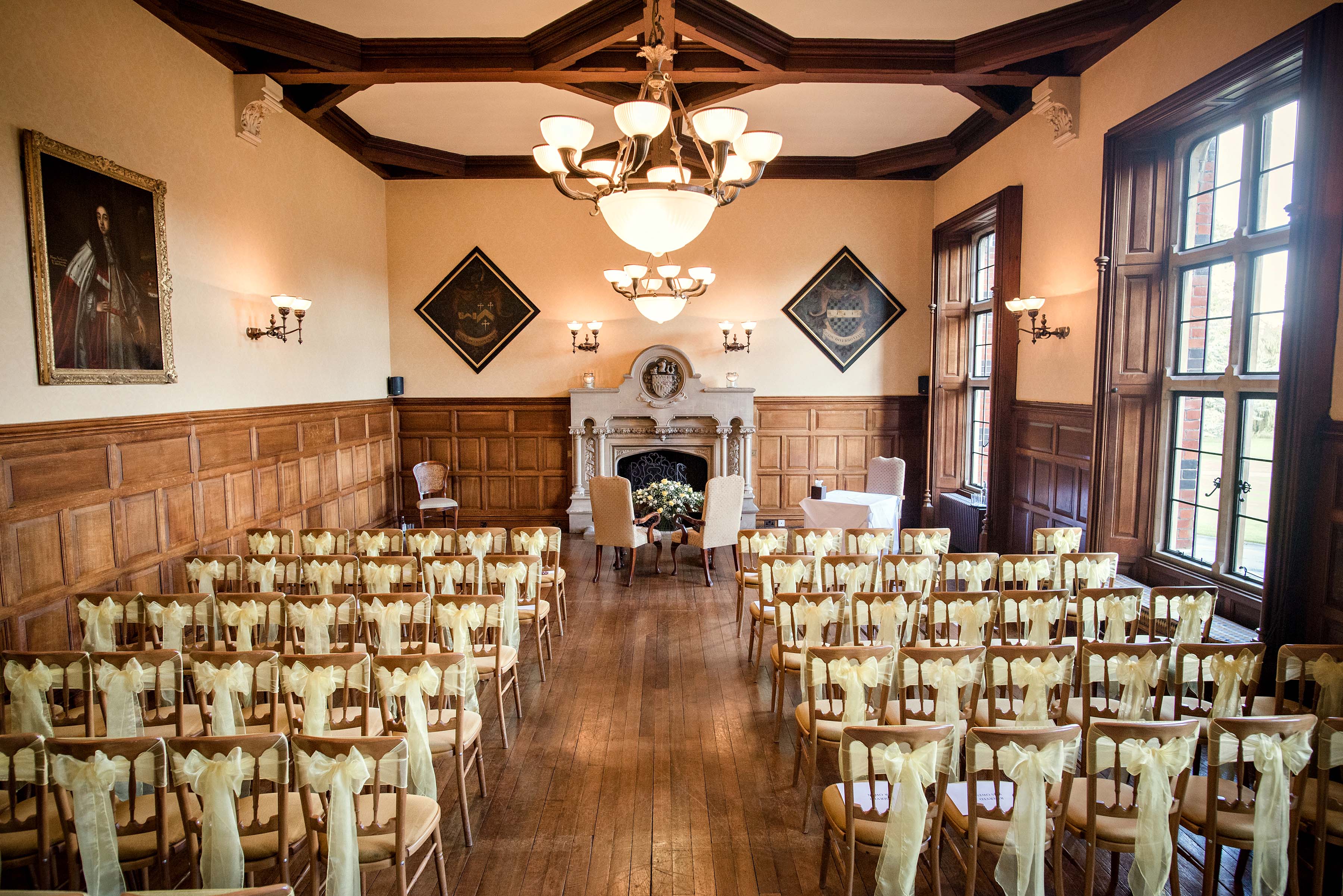 Elegant Oak Room at The Elvetham, Hampshire for intimate gatherings and ceremonies.