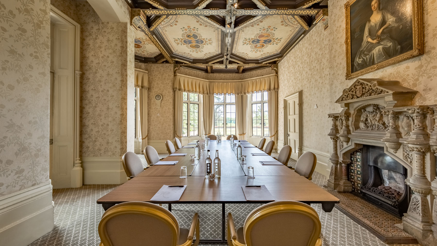 Elegant meeting room at The Elvetham, Hampshire, perfect for executive meetings and workshops.