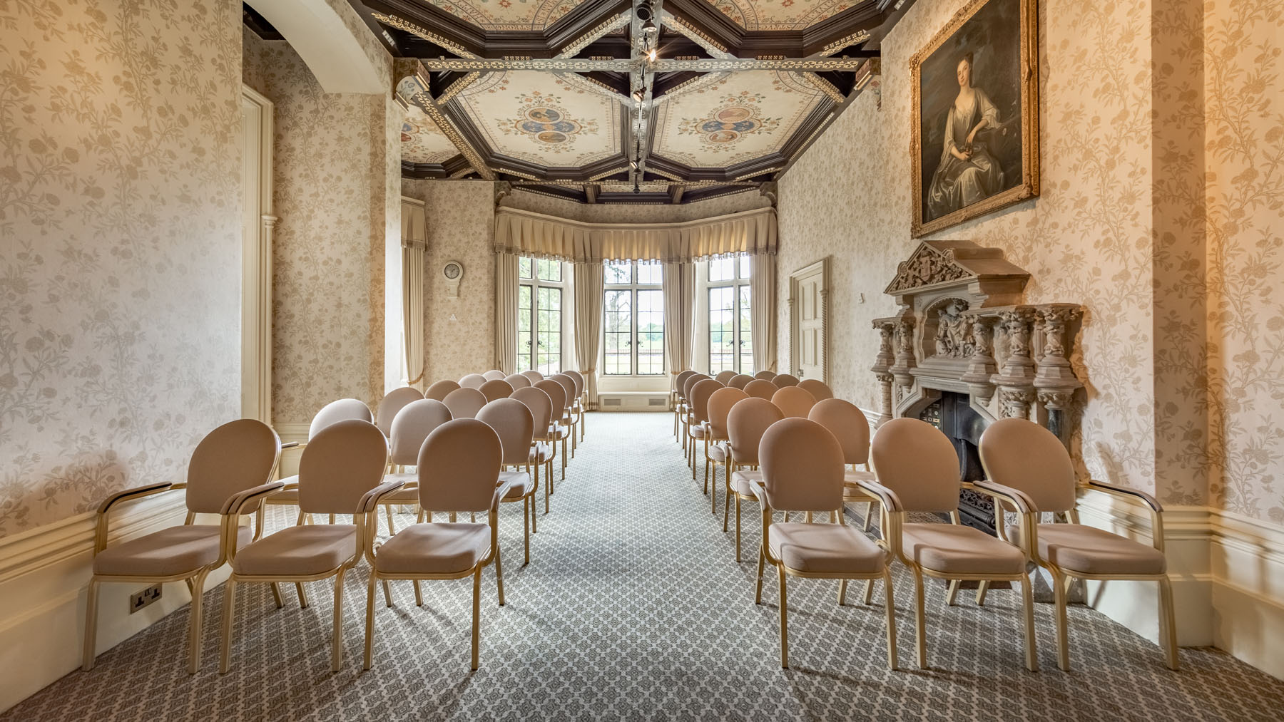 Elegant meeting room at The Elvetham, Hampshire, perfect for workshops and gatherings.