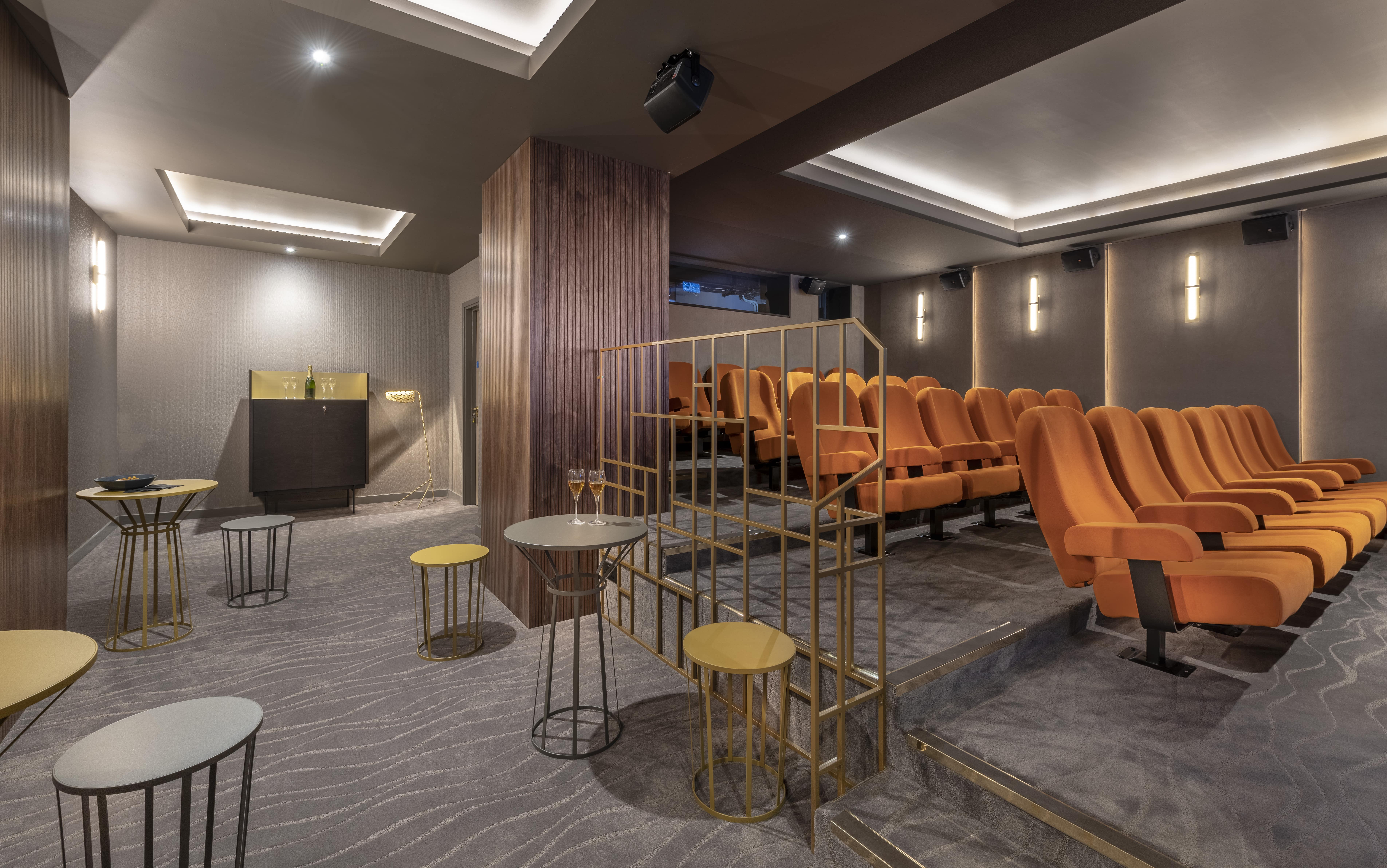 Ciné Lumière 2 venue with tiered seating for corporate meetings and social events.