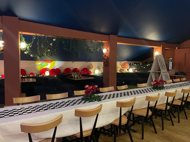 Elegant event space at Bar + Kitchen, vibrant decor for celebrations and gatherings.