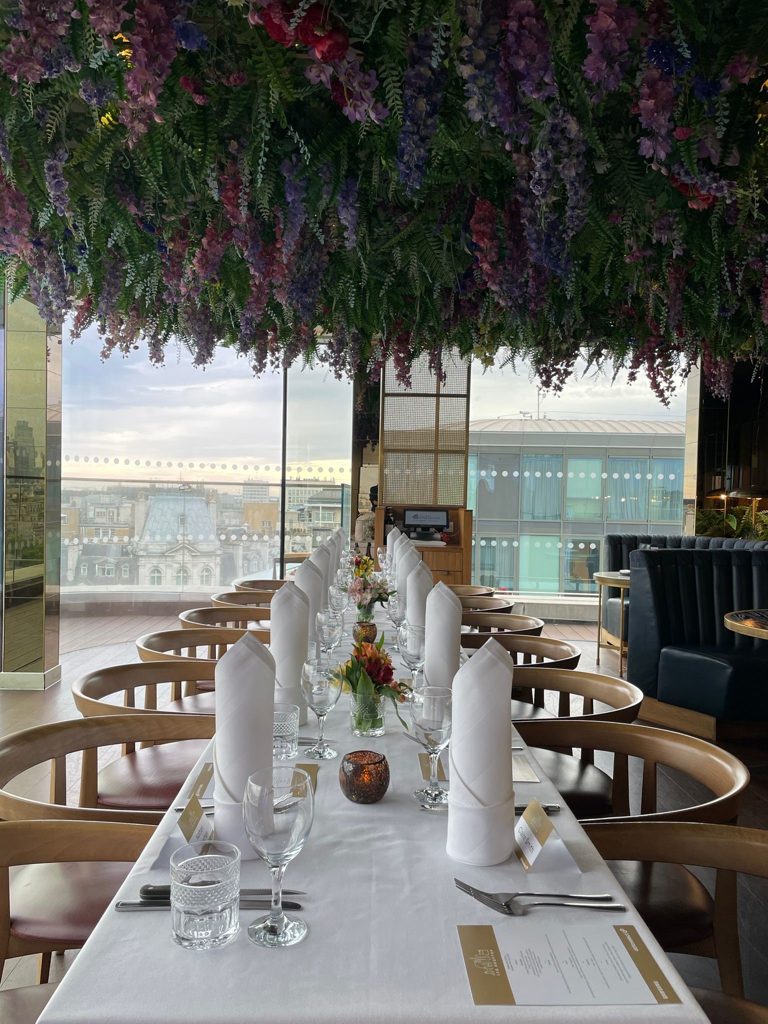 Elegant dining setup at The View @LSQ, ideal for corporate events and gatherings.