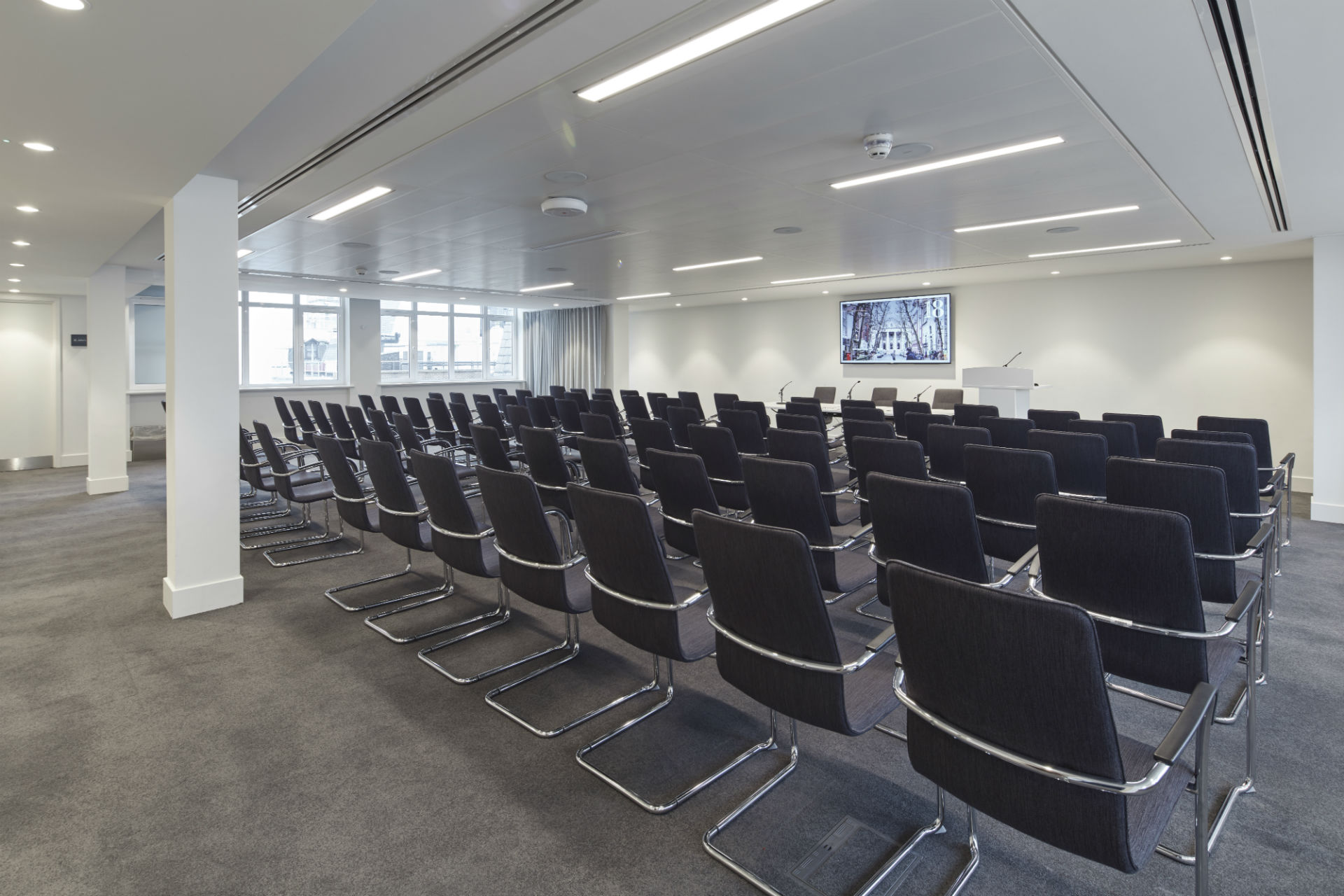 Modern conference room at Westminster, ideal for corporate events and presentations.