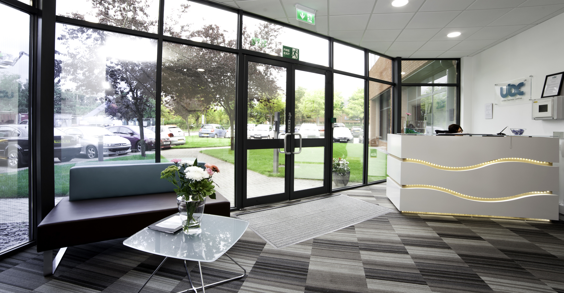Modern reception area in UBC Fleet - Sentinel House, ideal for events and networking.