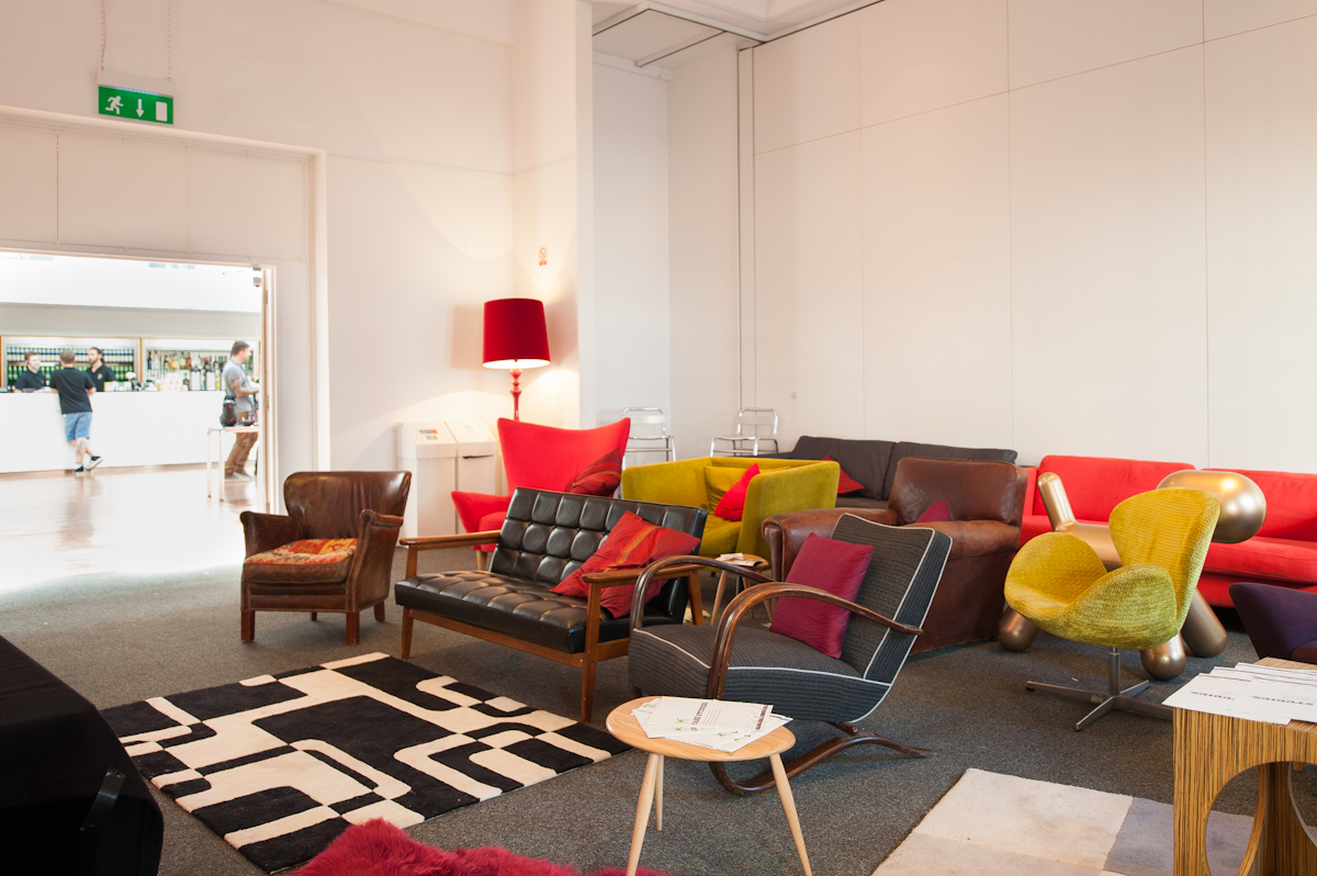 Brighton Dome Foyer Bar: vibrant lounge for networking and events with eclectic seating.