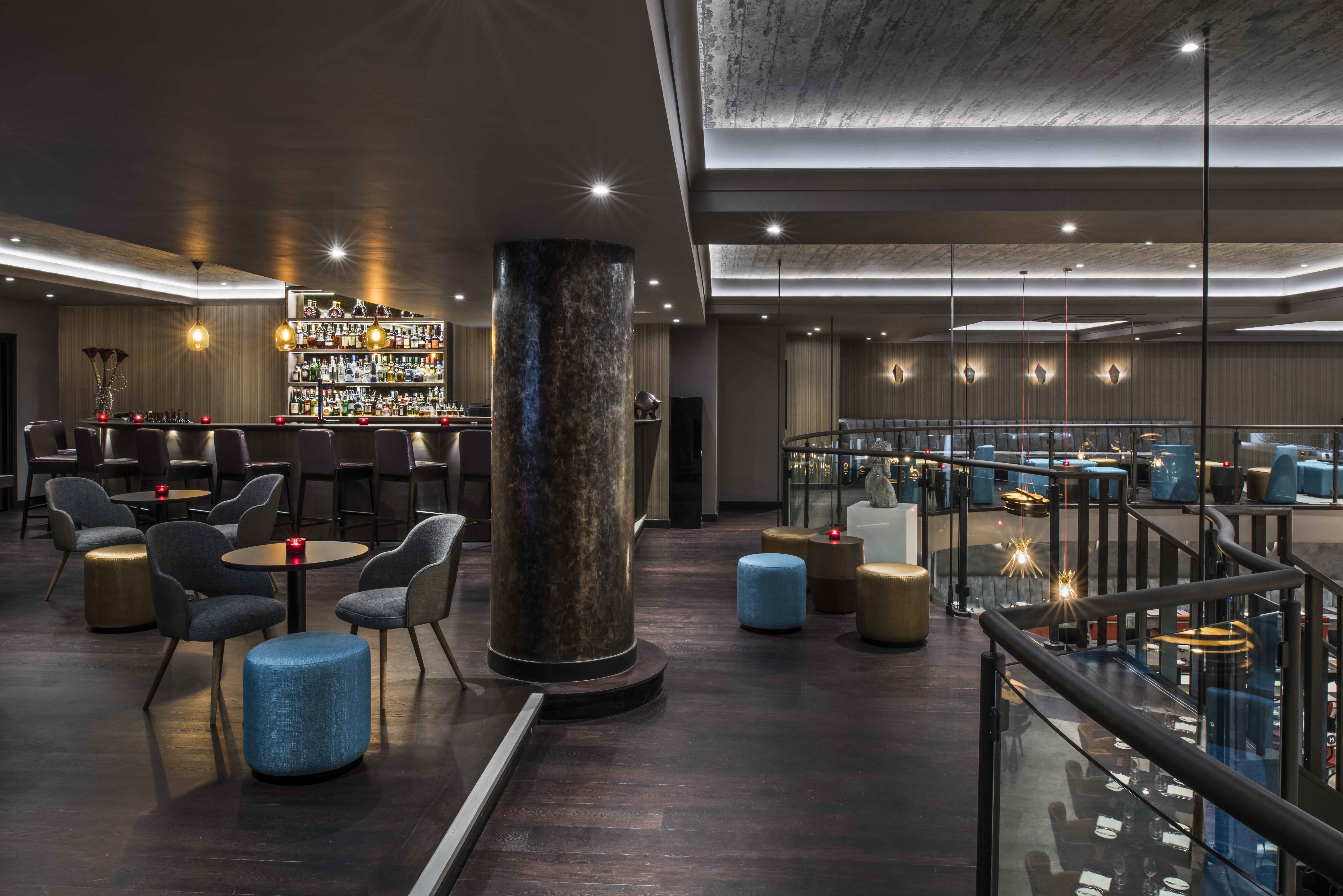 Stylish M BAR event space on Threadneedle Street, ideal for cocktail receptions.