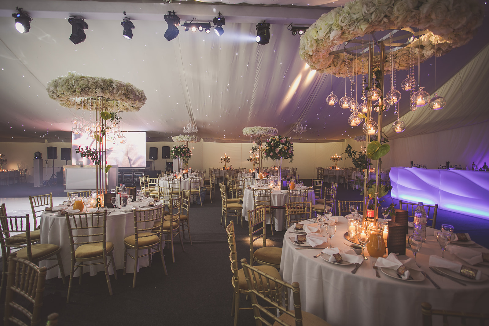 Elegant Garden Marquee at Hunton Park Hotel, perfect for weddings and corporate events.