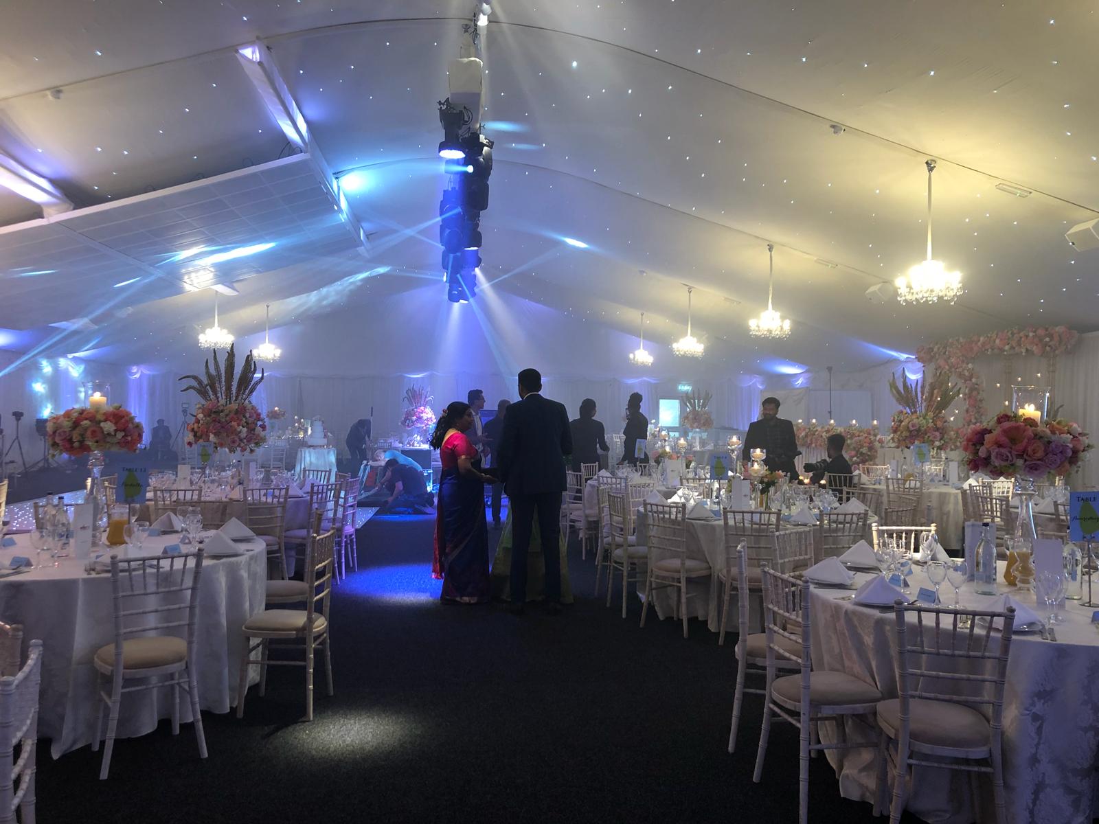 Elegant Garden Marquee at Hunton Park Hotel for weddings and formal events.