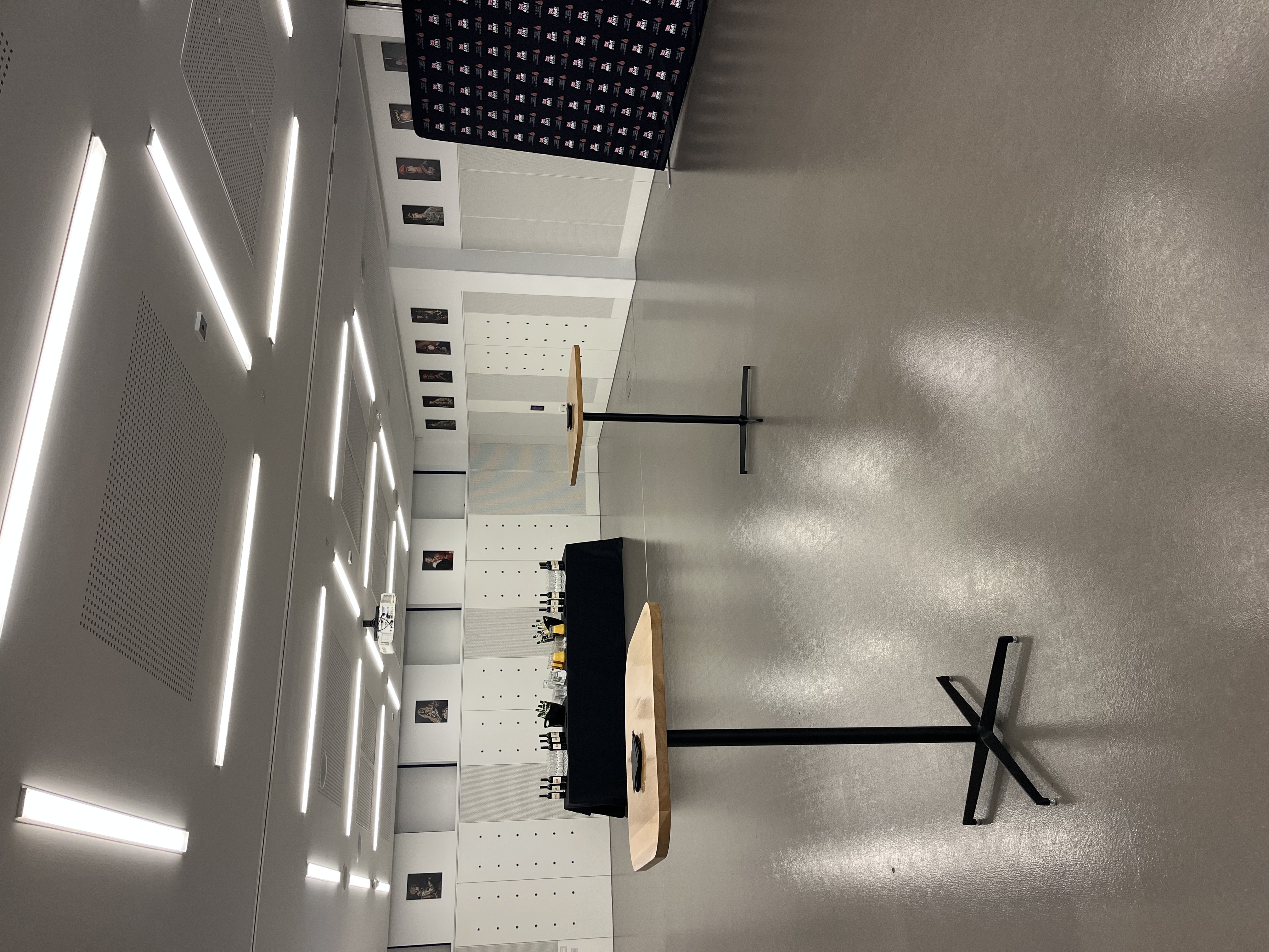 Foyle Centre event space with high-top tables for gatherings at National Army Museum.