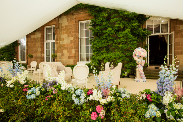 Elegant outdoor event space at Hillsborough Castle, perfect for weddings and gatherings.