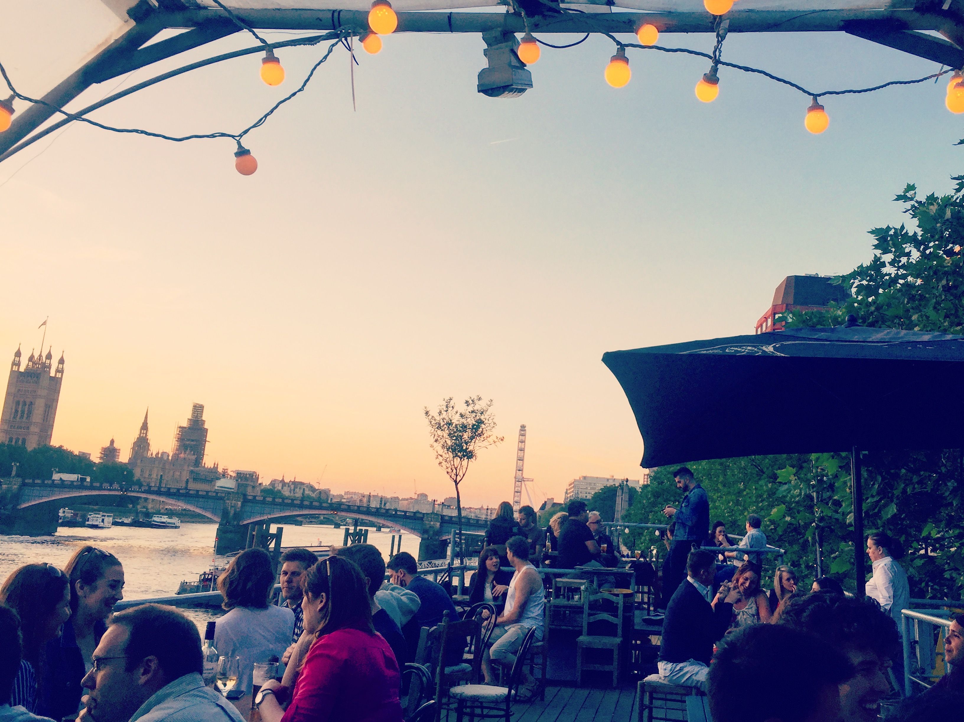 Vibrant outdoor venue at Tamesis Dock for summer parties and networking events.