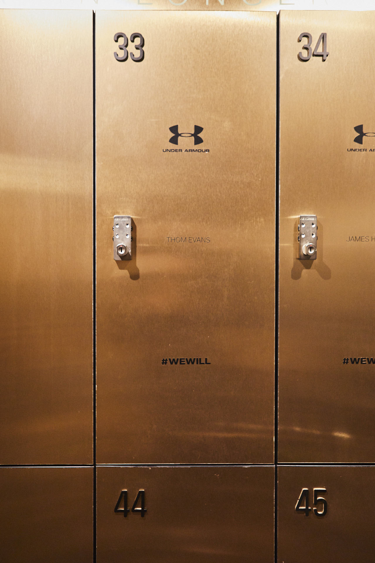 Sleek metallic lockers with #WEWILL for modern event collaboration and networking.