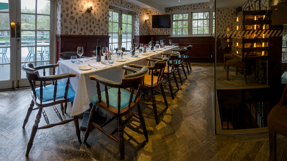 Elegant dining space at The Bridge, ideal for corporate events and intimate meetings.