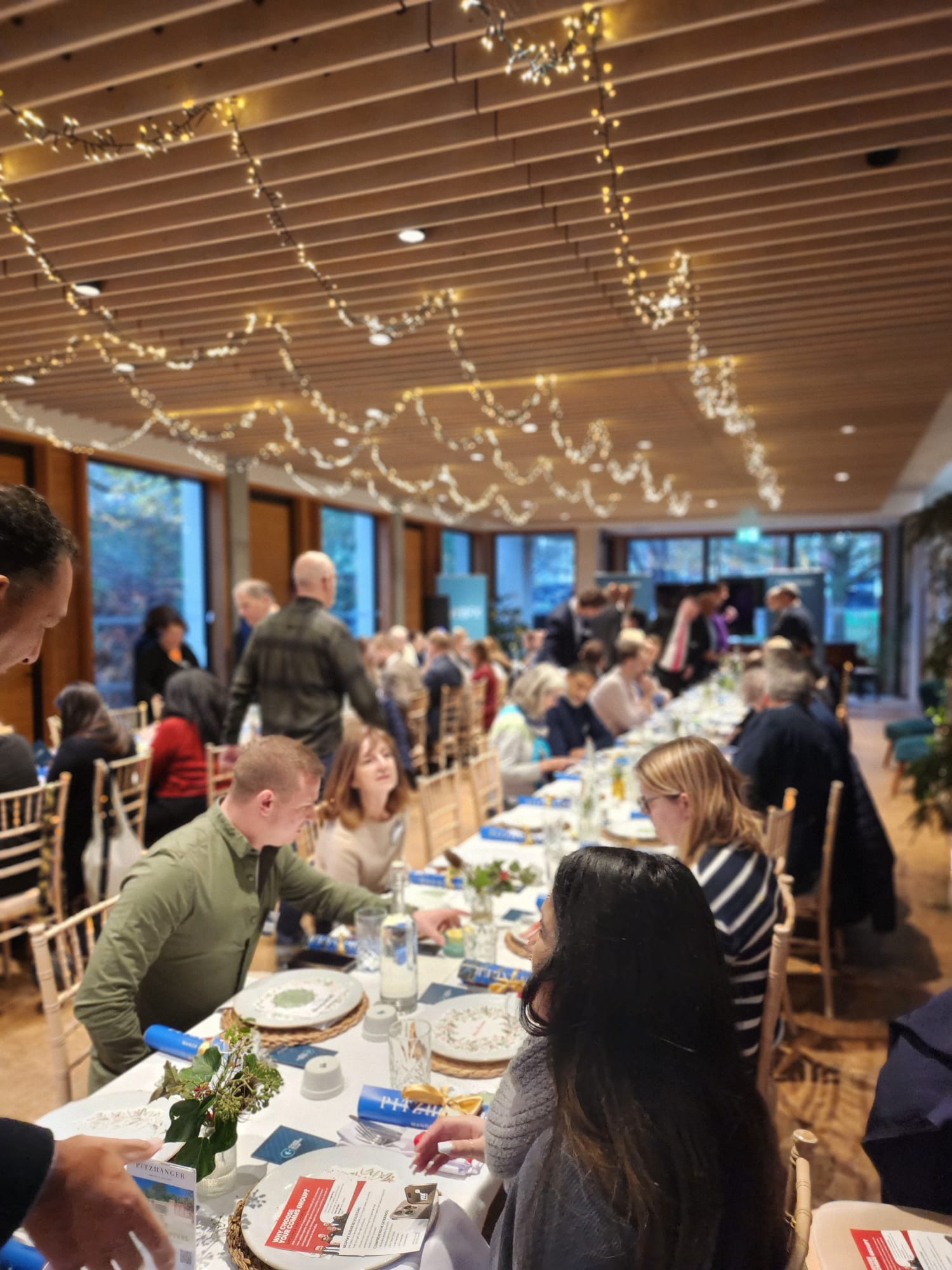 Soane's Garden Room set for a large gathering with elegant decor, perfect for events.