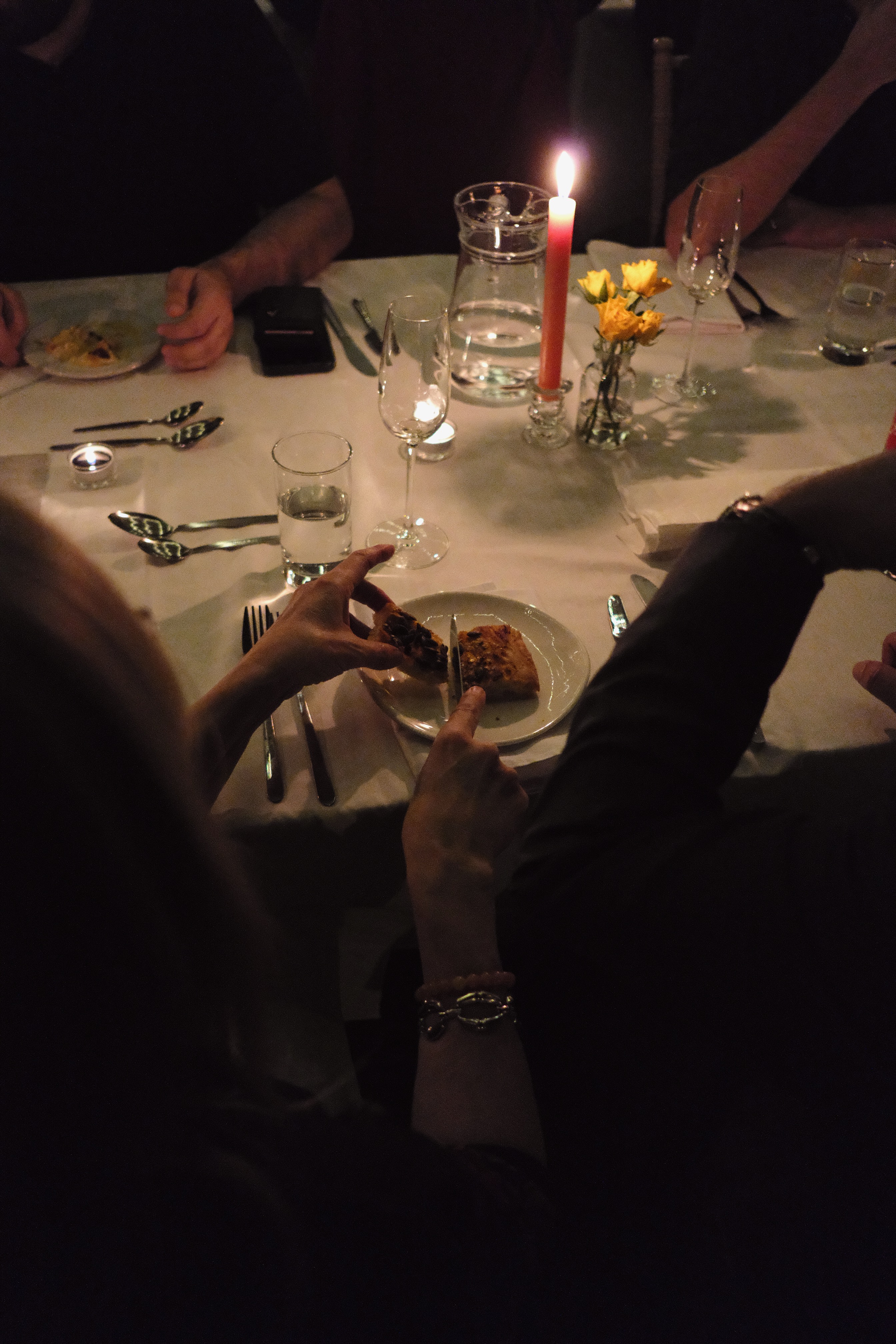 Intimate dining setup in Soane's Garden Room, perfect for networking events and dinners.